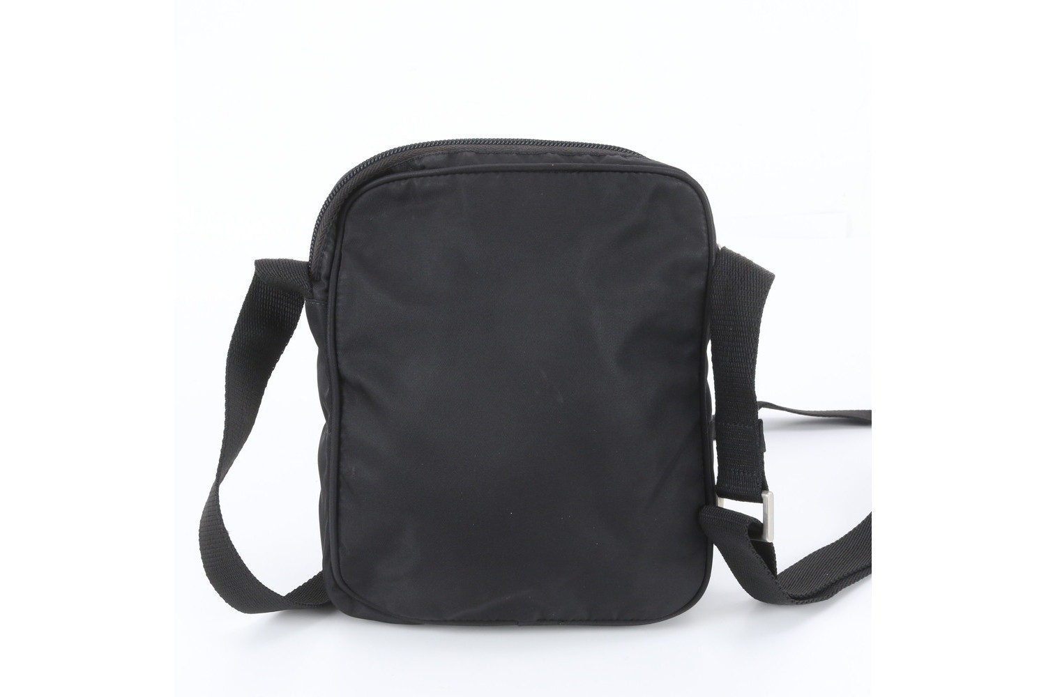 Leather and nylon shoulder bag, crossbody bag, messenger bag. — view 3