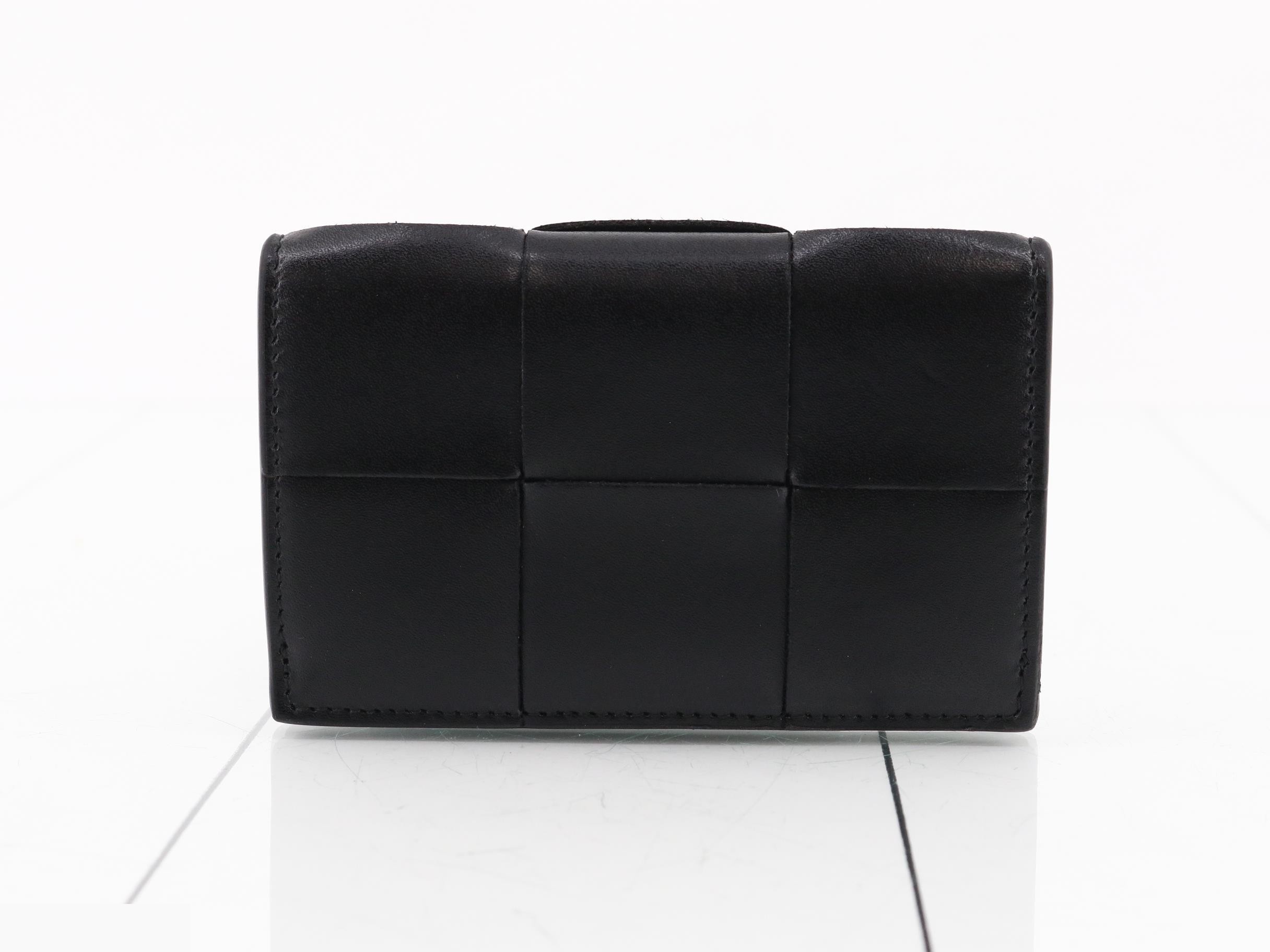 Maxi Intrecciato Card Case, Black — view 2