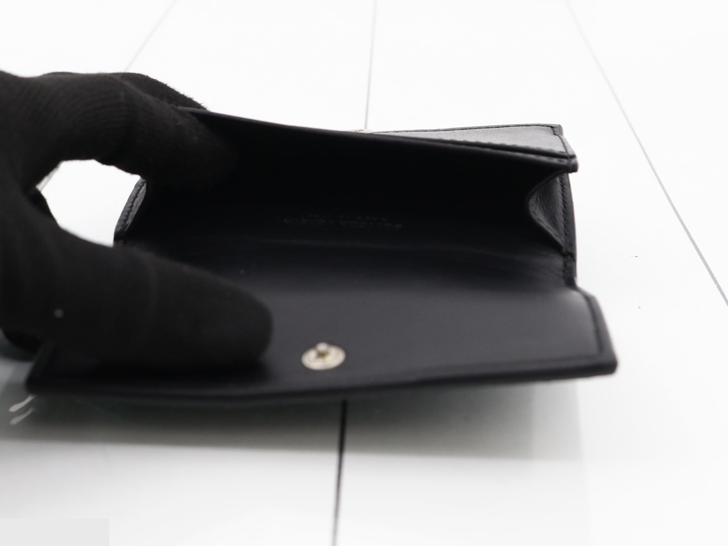 Maxi Intrecciato Card Case, Black — view 4