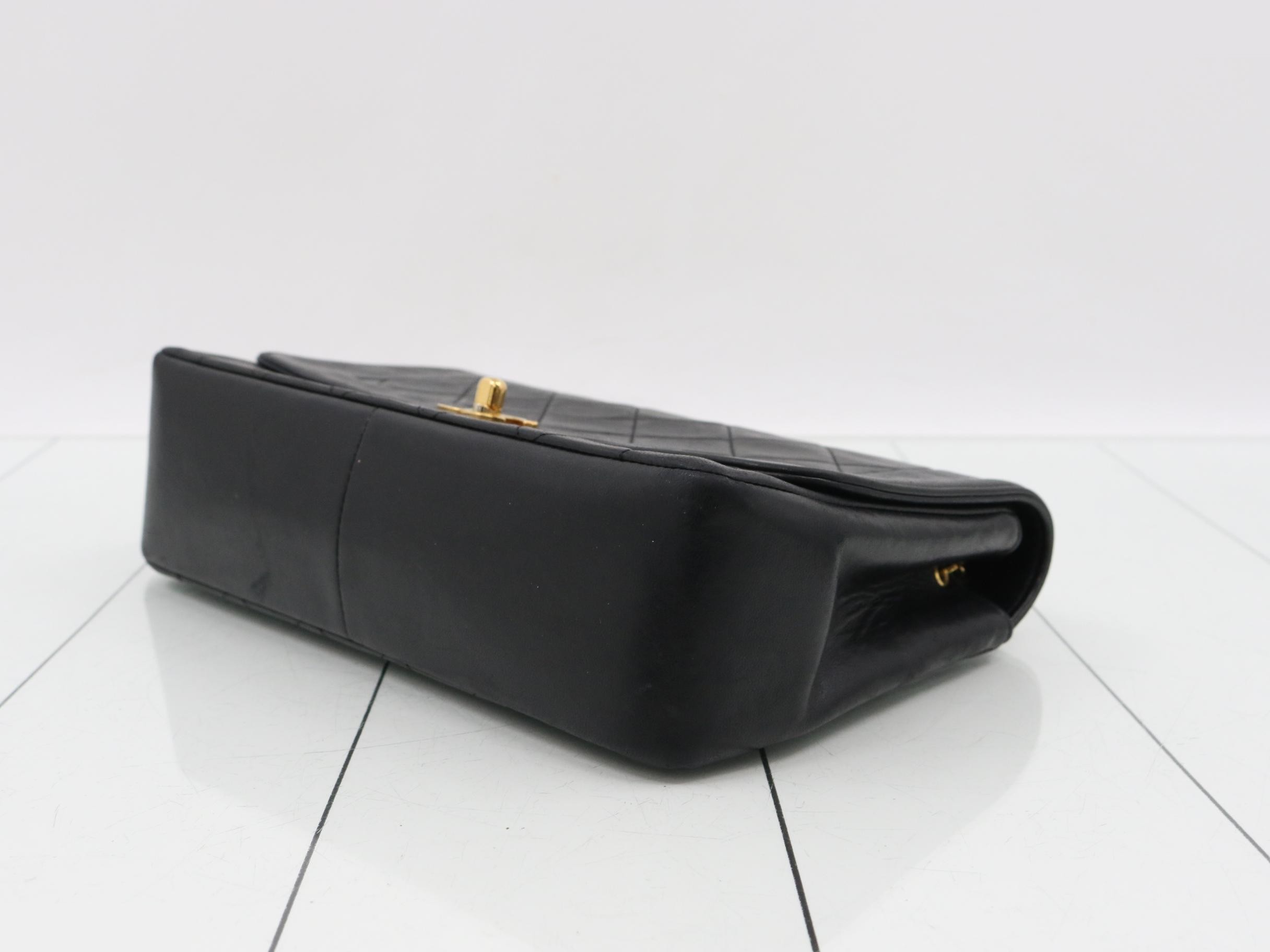 Matelassé 25 Lambskin Chain Shoulder Bag, Black — view 6