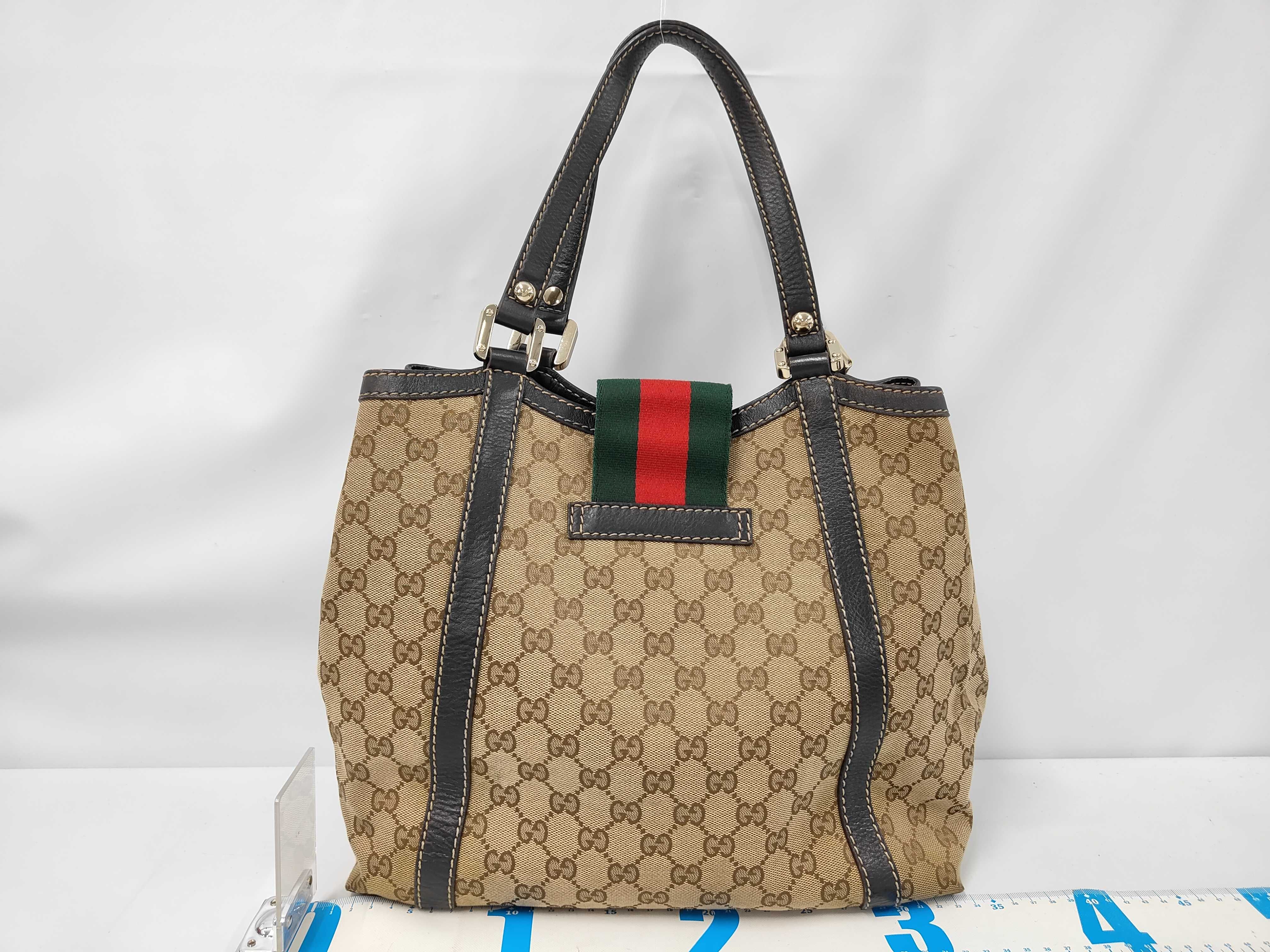 GG Canvas Sherry Line Buckle Tote Bag — view 2