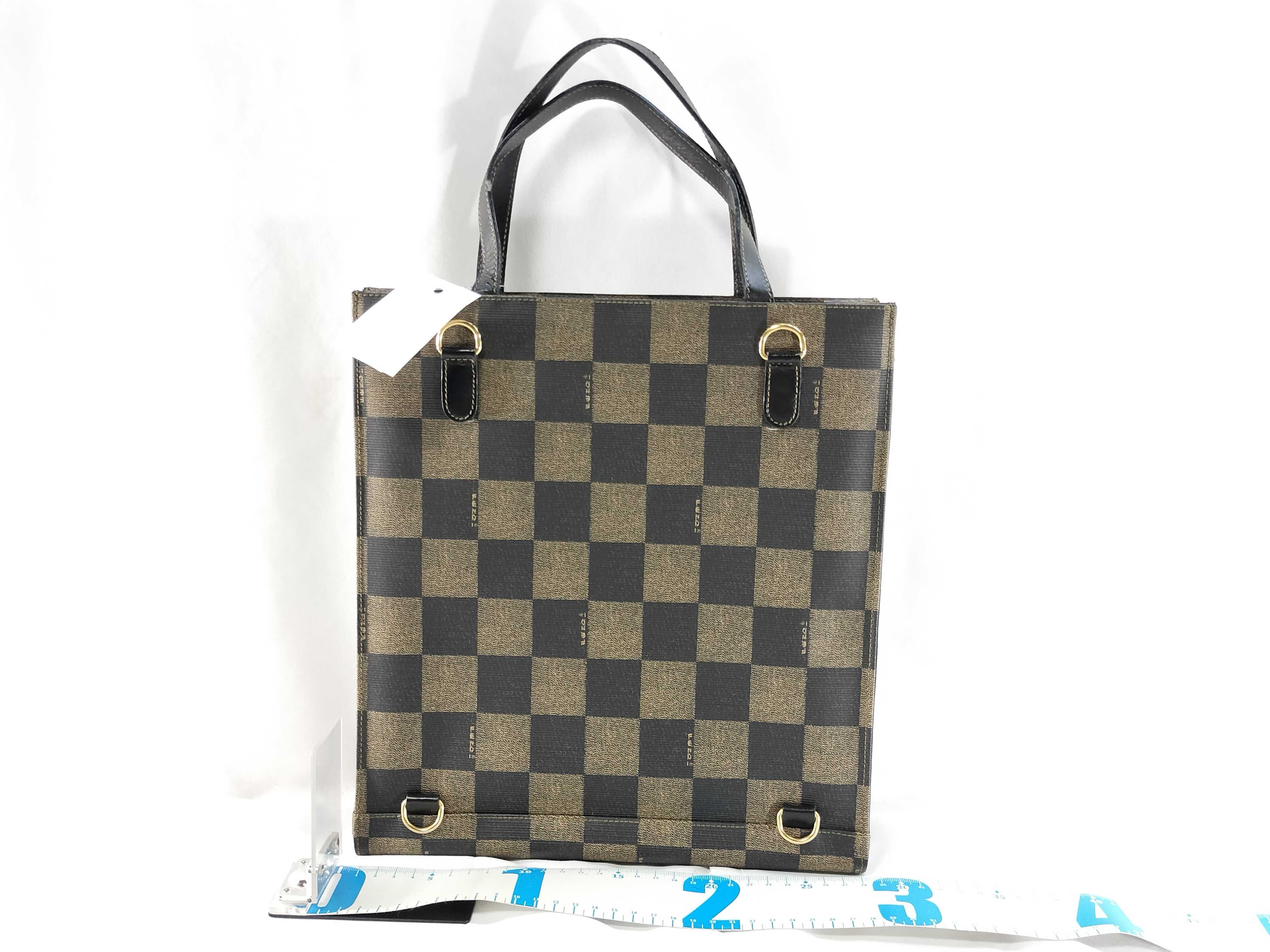 Pecan Pattern Pecan Block Large Logo Backpack Tote Bag (No Straps) — view 2