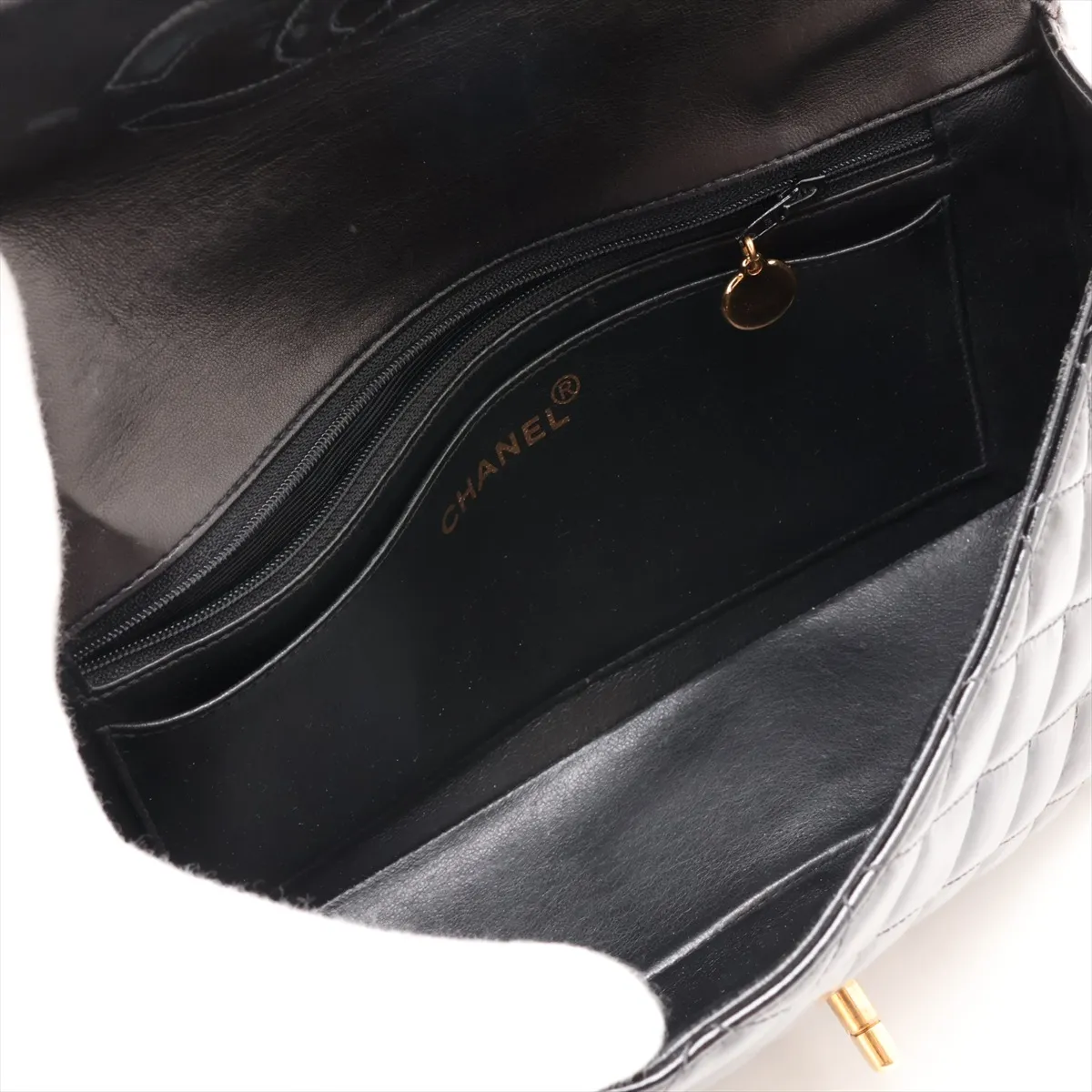 Matelassé Patent Leather Handbag, Black with Gold Hardware, Item No. 4804687 (Serial No. 4) — view 7