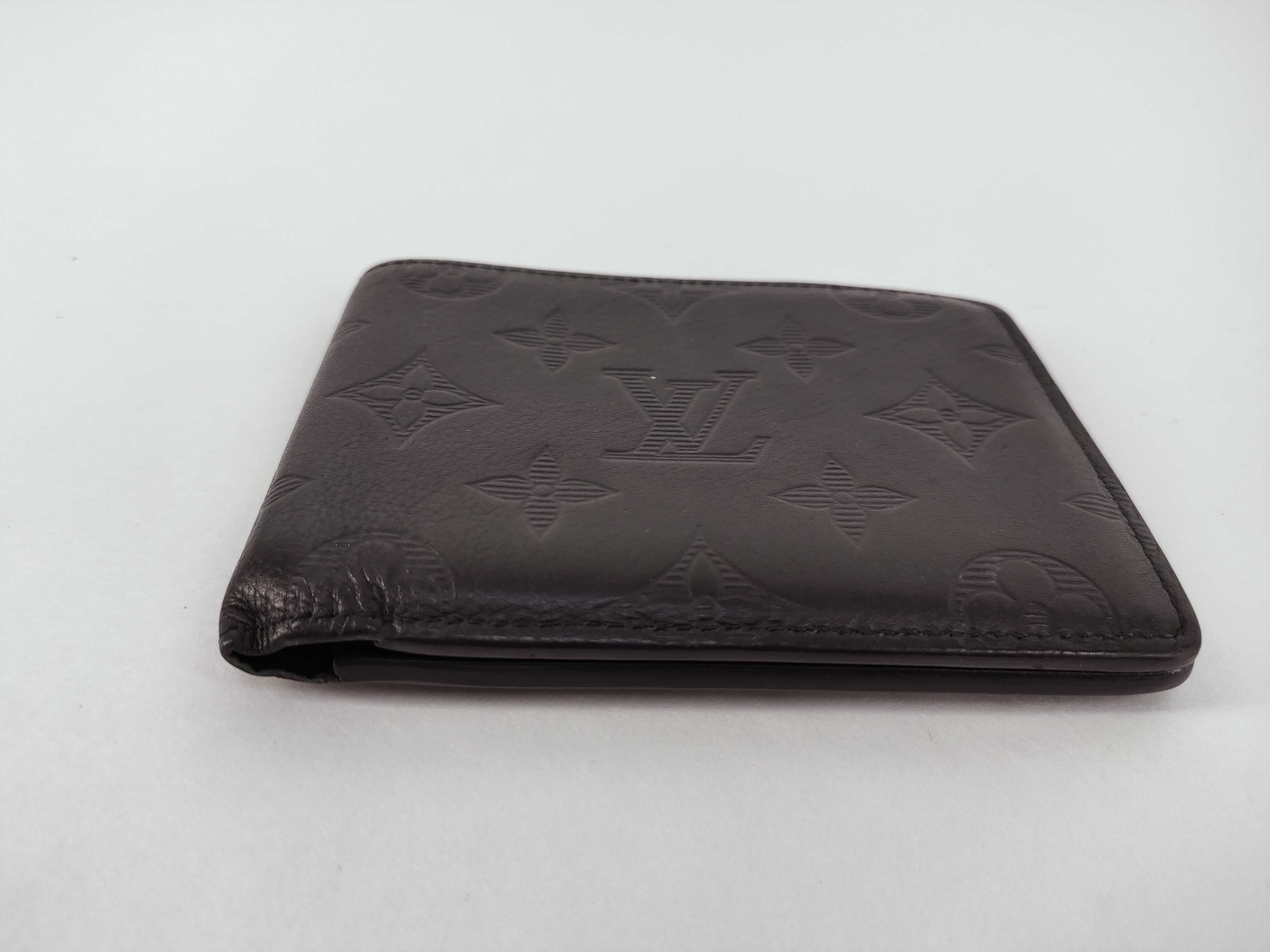 Monogram Louis Vuitton M62901 Monogram Black Leather Billfold — view 4