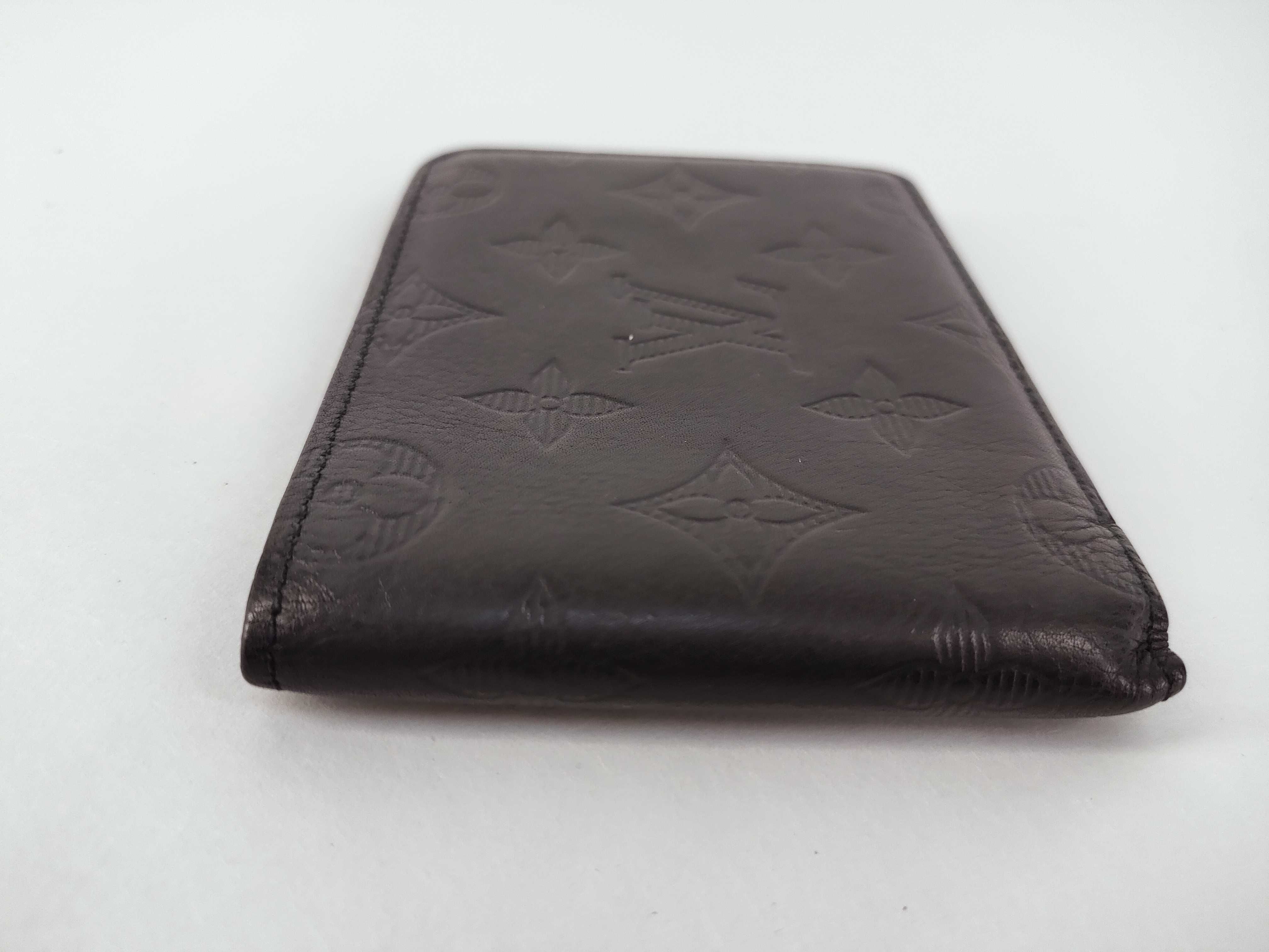 Monogram Louis Vuitton M62901 Monogram Black Leather Billfold — view 5