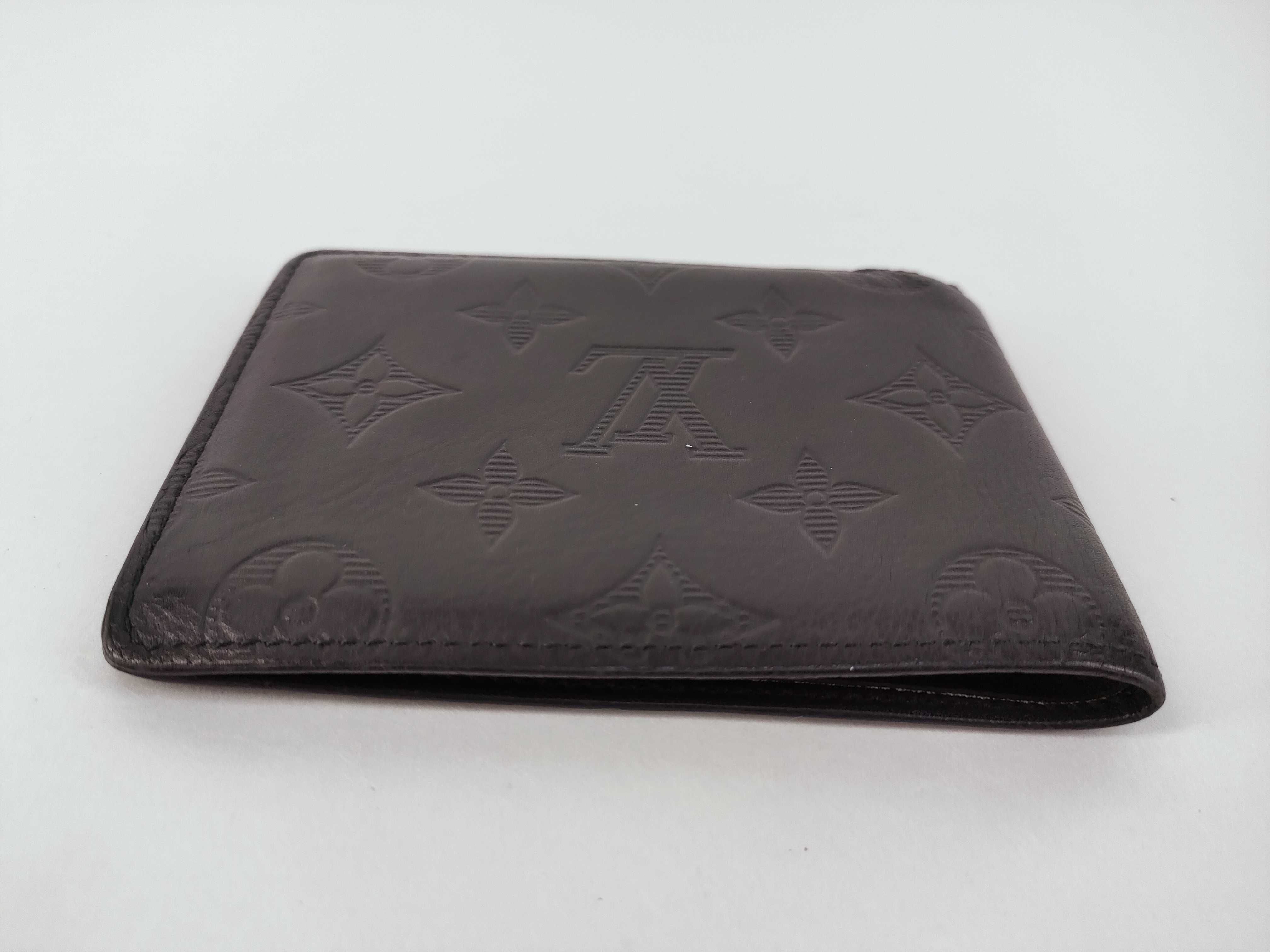 Monogram Louis Vuitton M62901 Monogram Black Leather Billfold — view 6