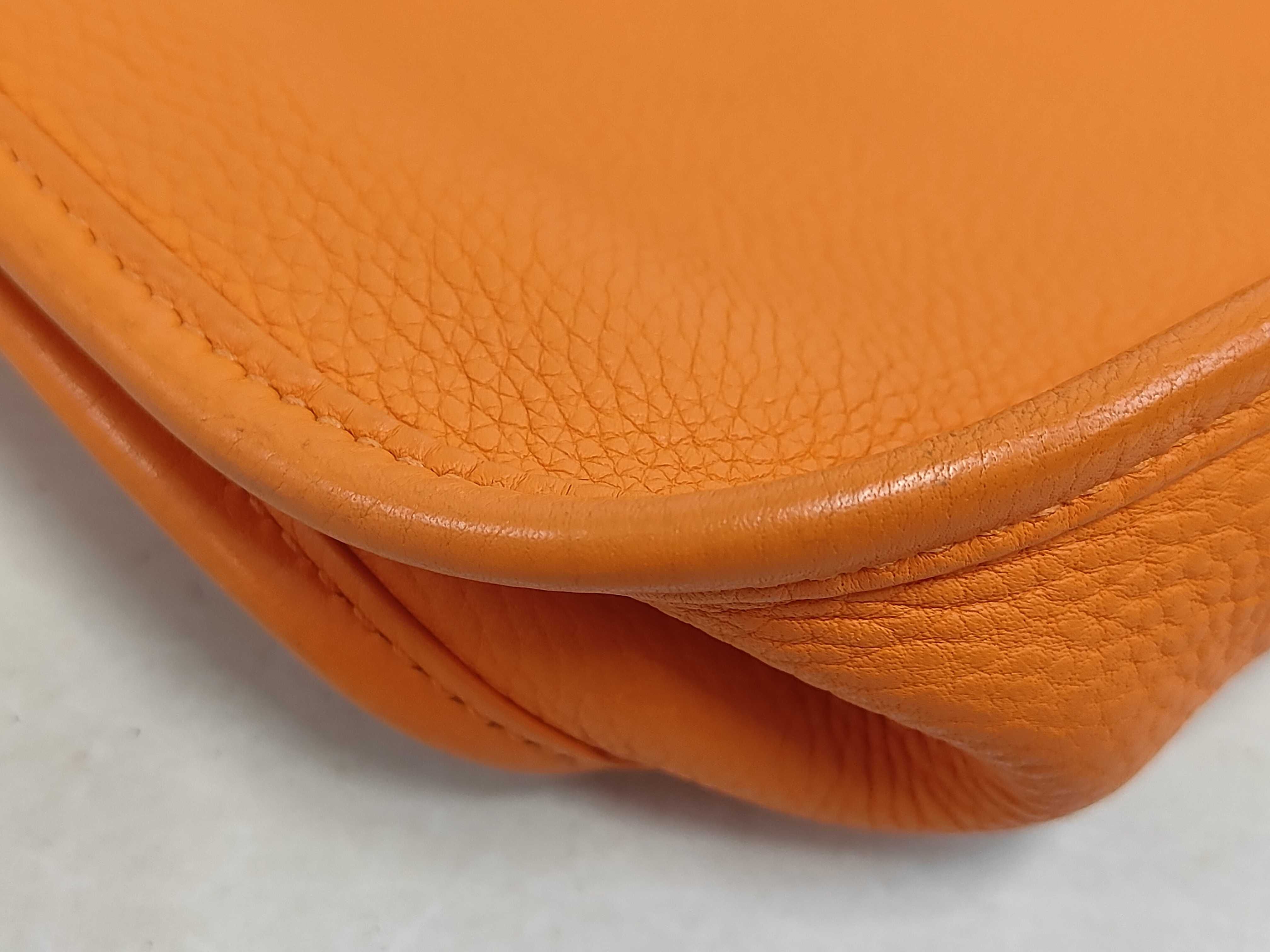 Evelyne 1 Orange Silver Hardware L Shoulder Bag — view 3