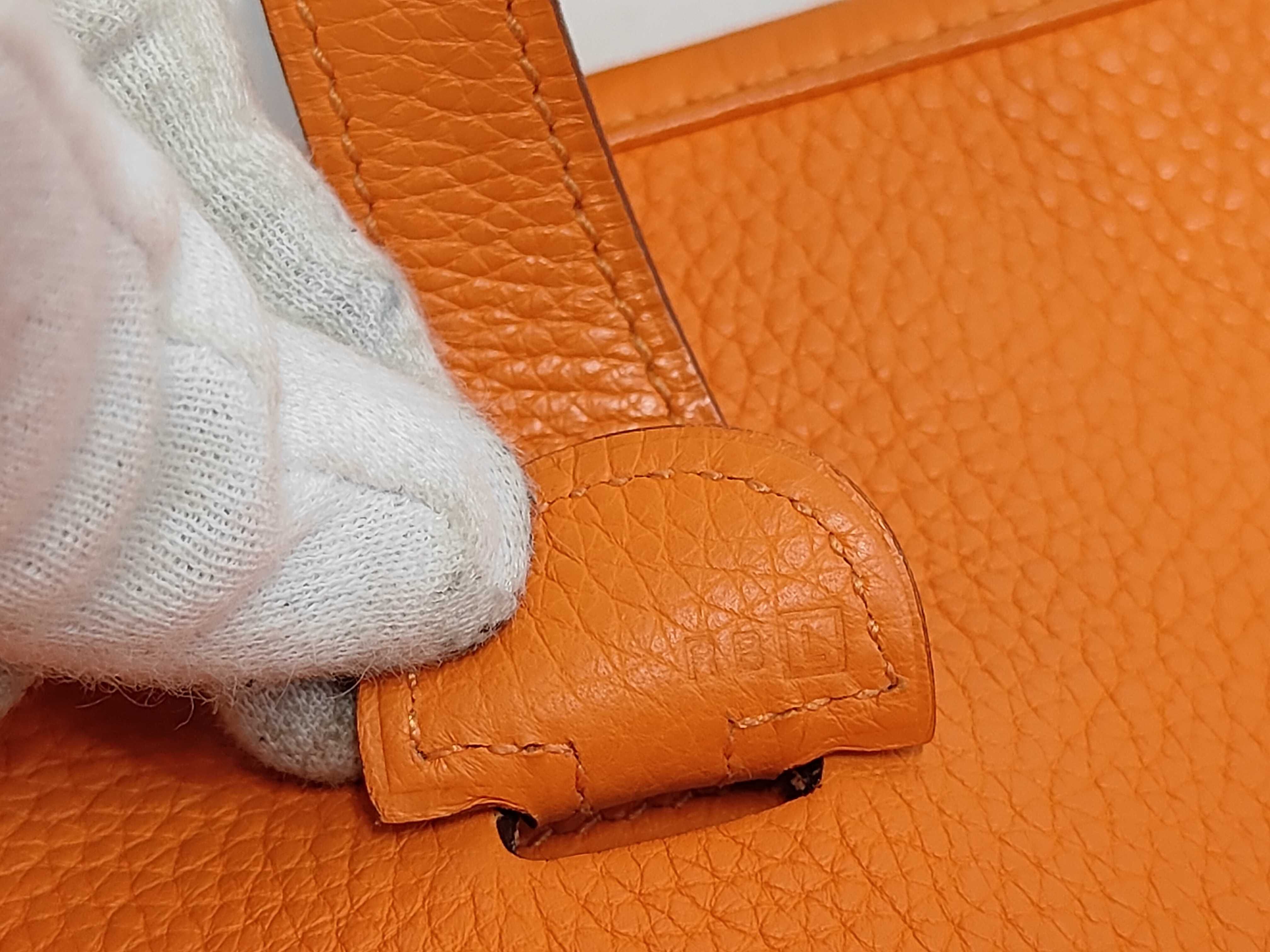 Evelyne 1 Orange Silver Hardware L Shoulder Bag — view 8