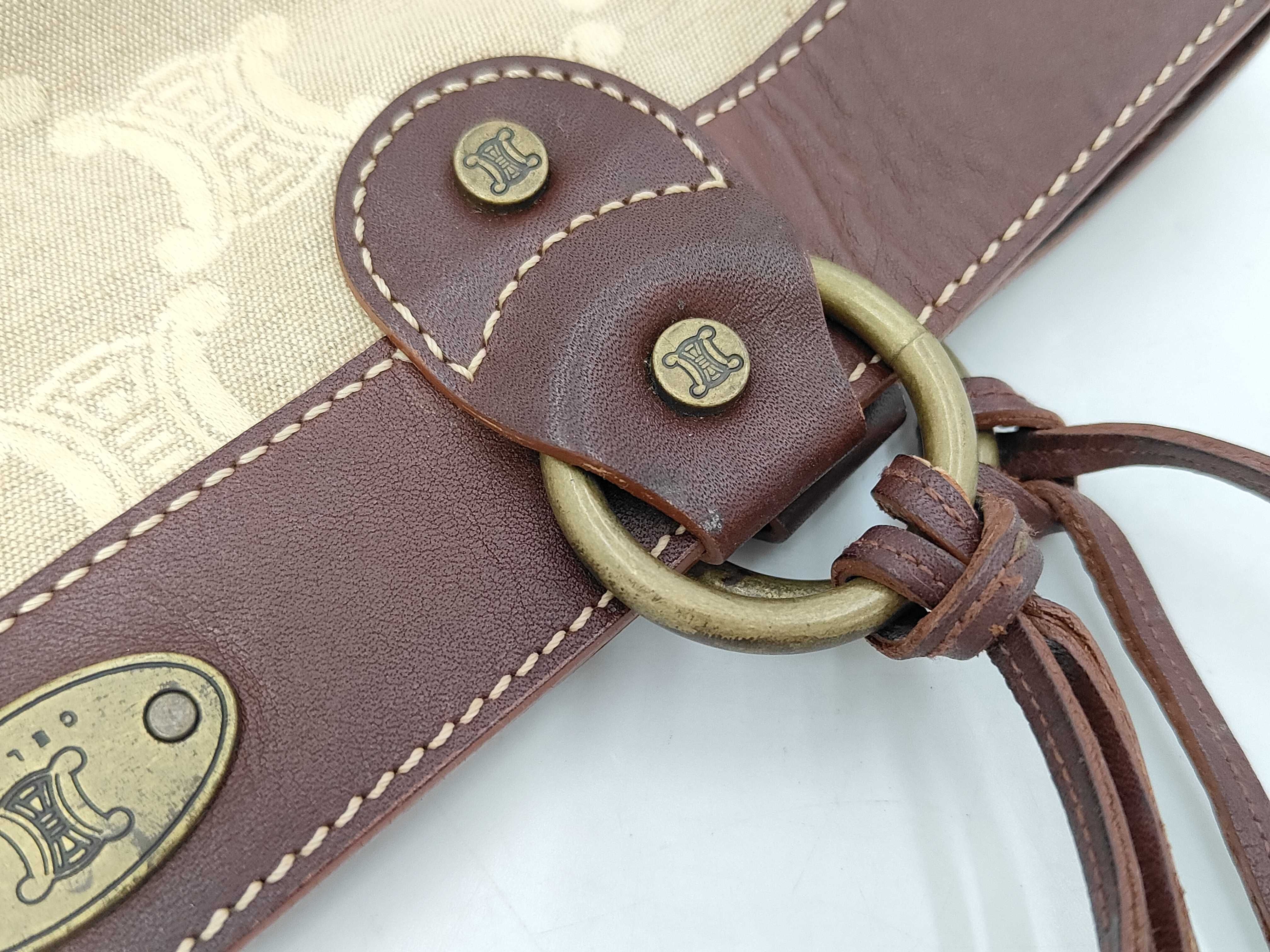denim tote handbag vintage tote bag — view 7
