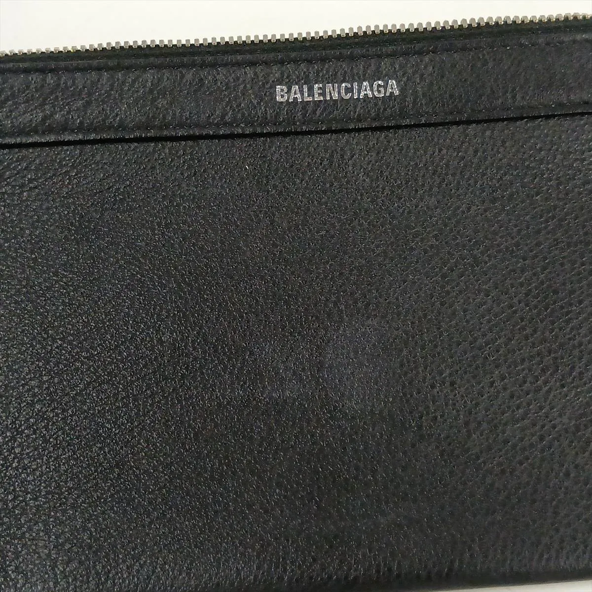 Navy Cabas Leather Handbag, Black, 339933, Pouch, Stained. — view 13