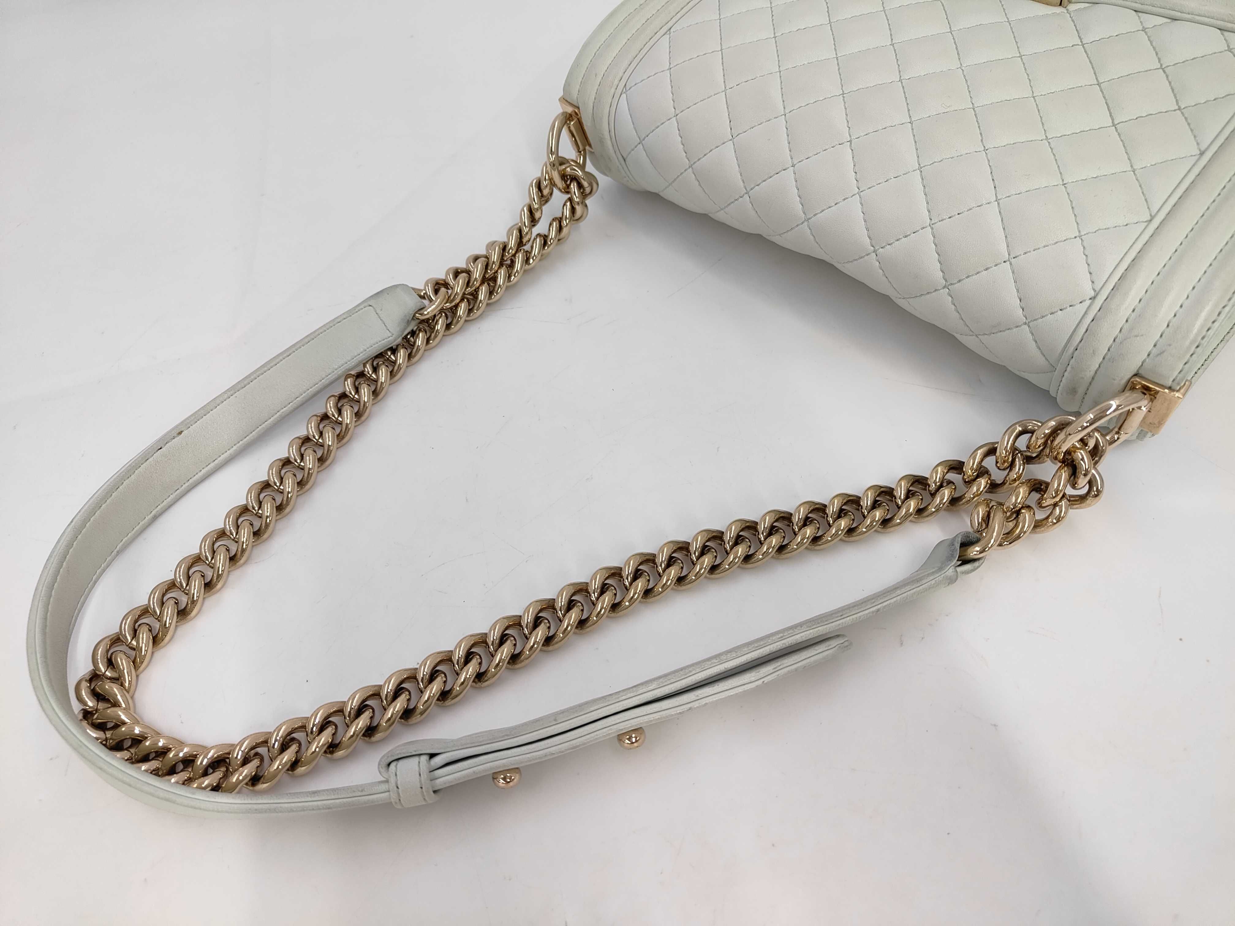 2248 Boy 25 Chain Shoulder Bag, Mint Green, Gold Hardware — view 5