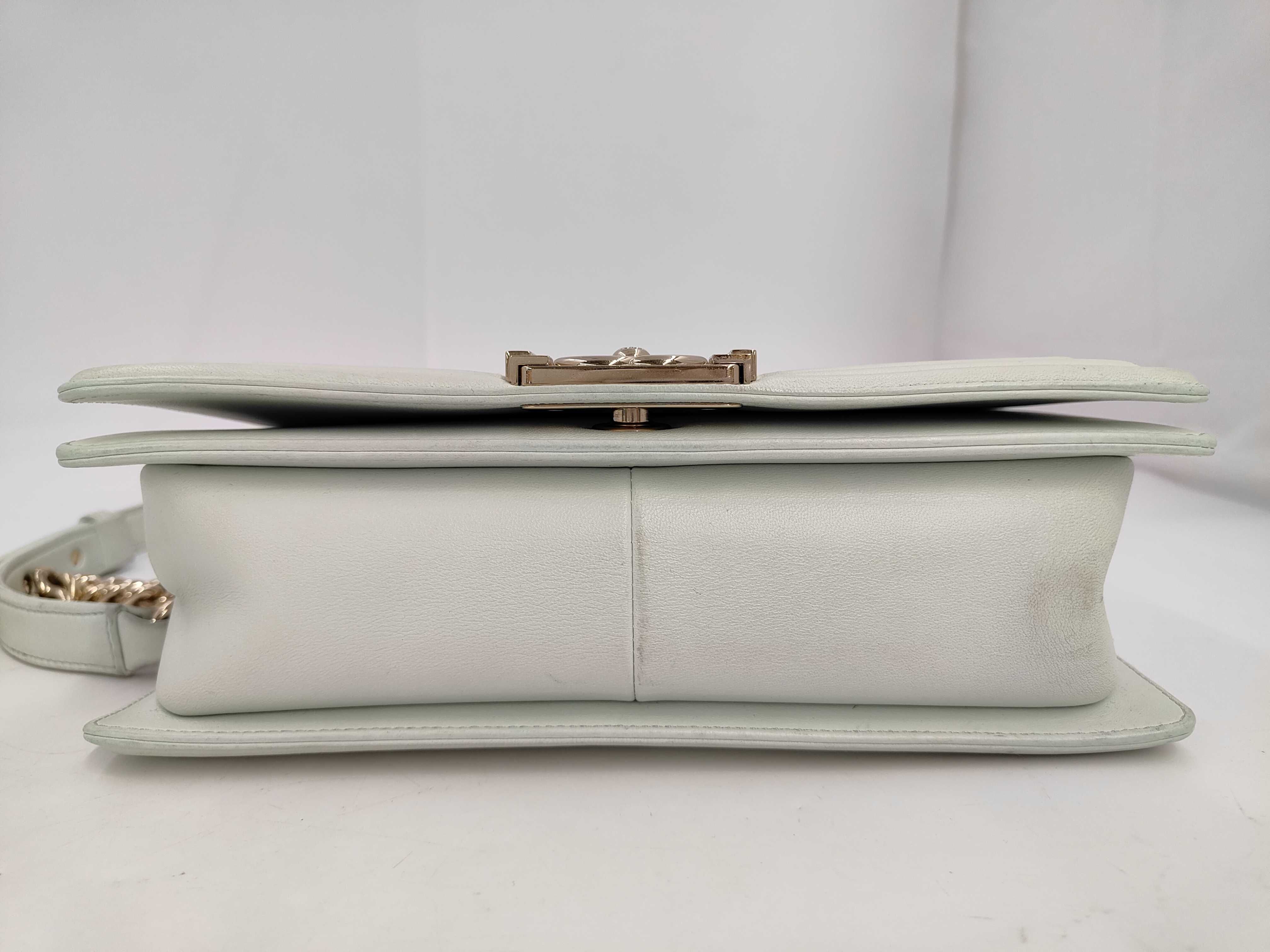 2248 Boy 25 Chain Shoulder Bag, Mint Green, Gold Hardware — view 8