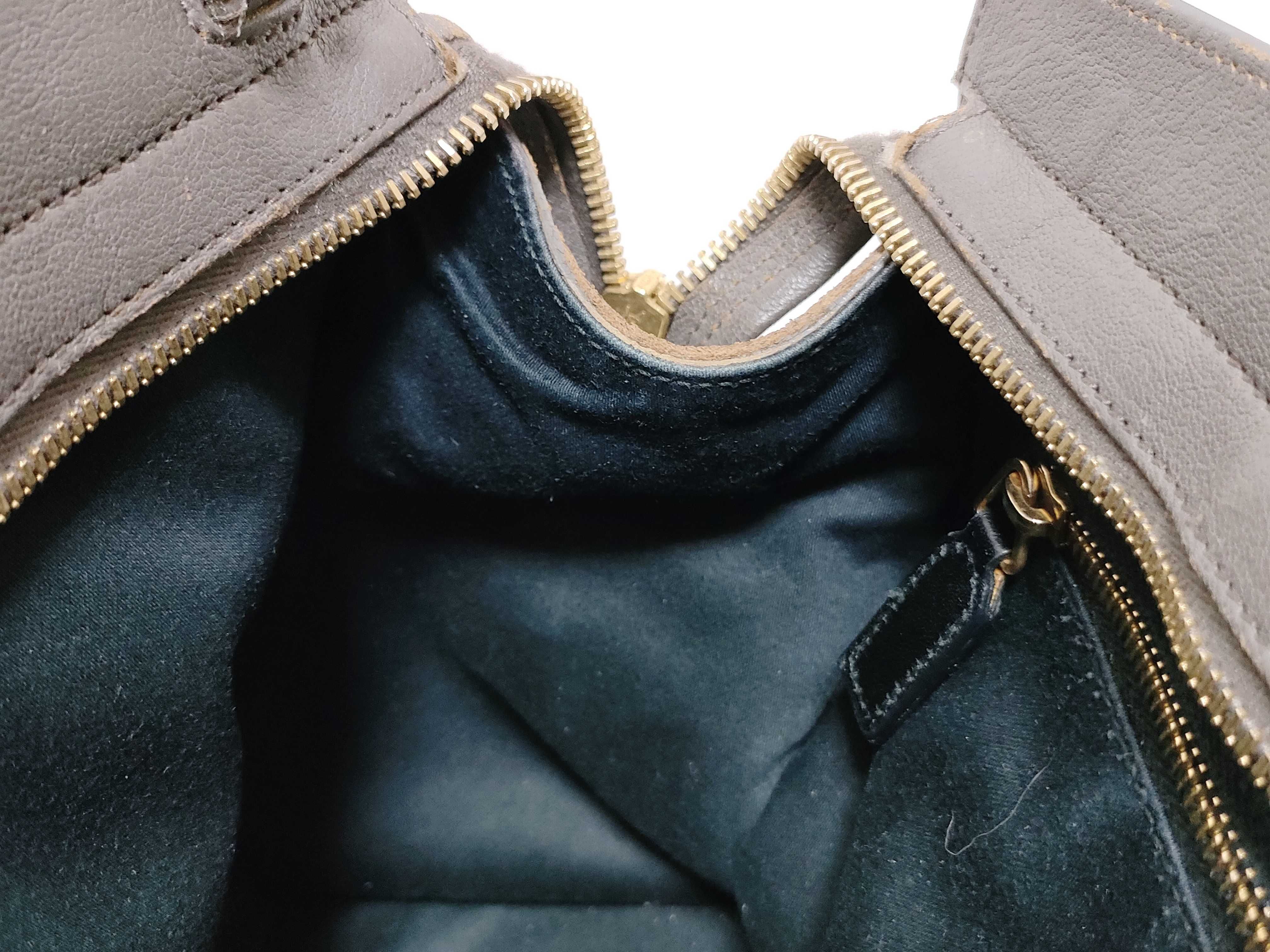 Y-Line Cabas Grey Leather Classic Tote Bag Handbag — view 10