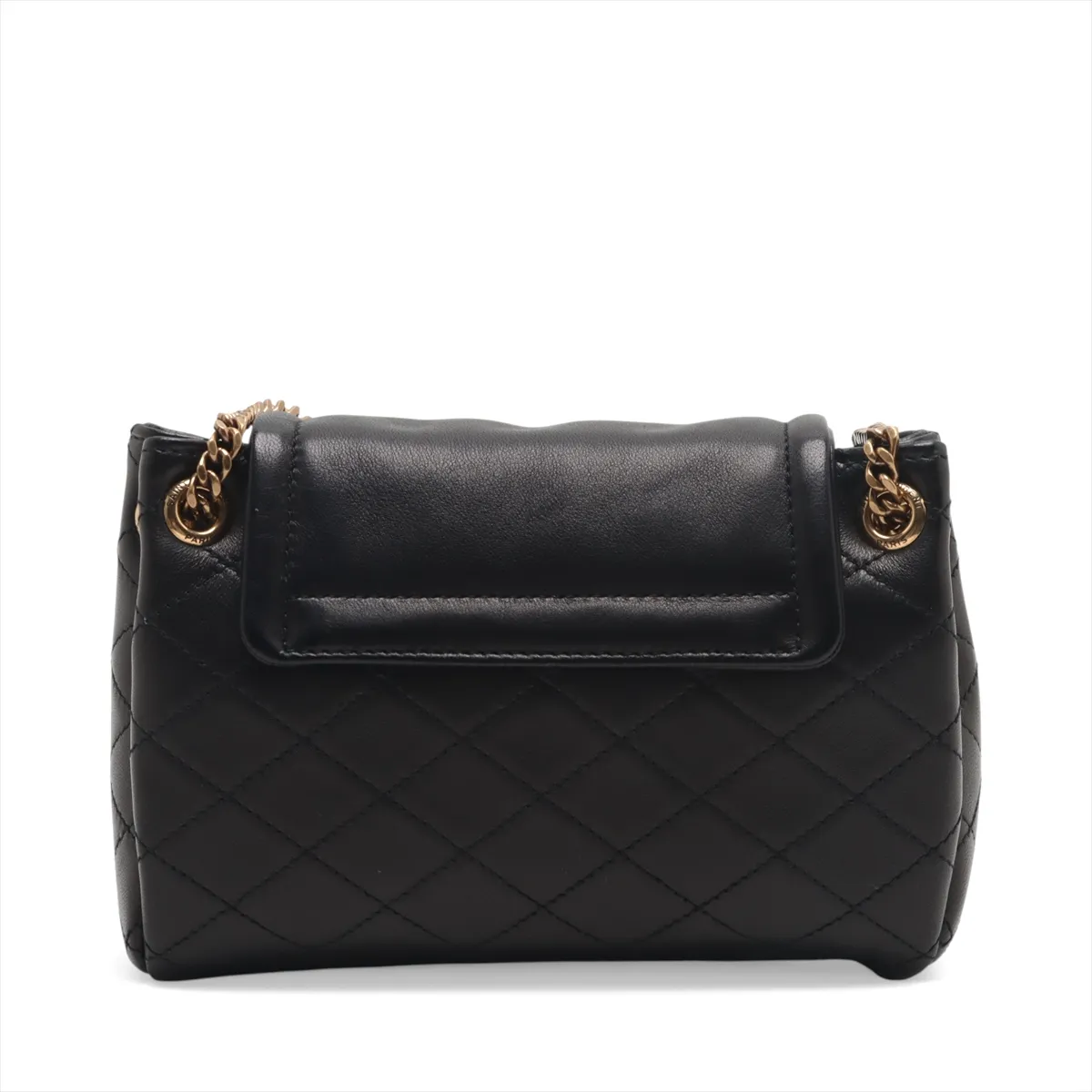 Mini Nolita Leather Chain Shoulder Bag, Black, 672738 — view 2