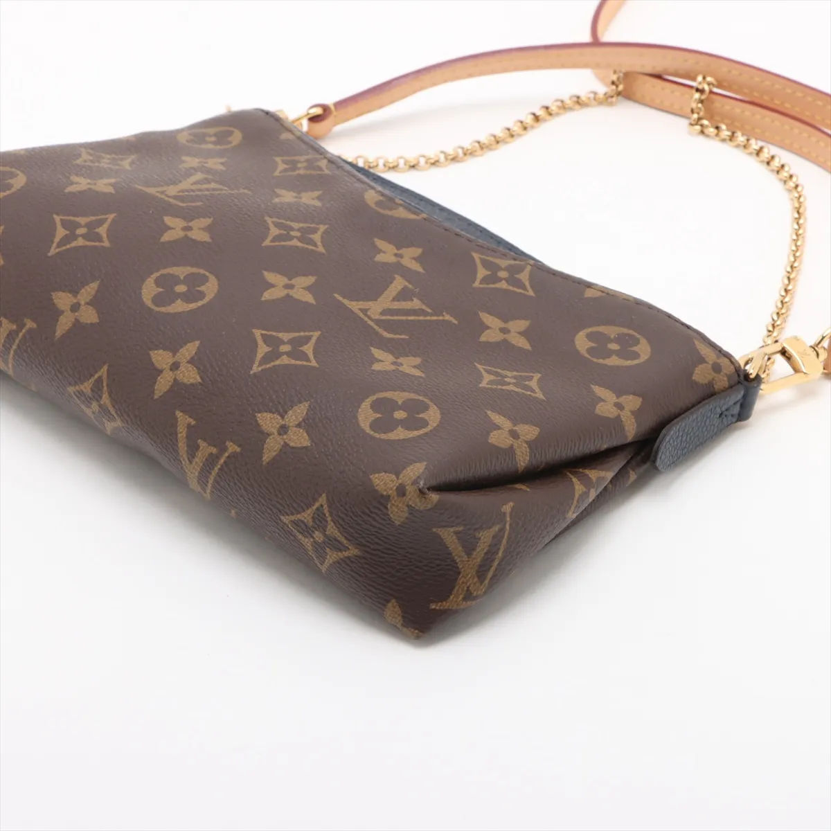 Monogram x Leather Paras Clutch M44058 GI2157 Brown x Navy — view 3
