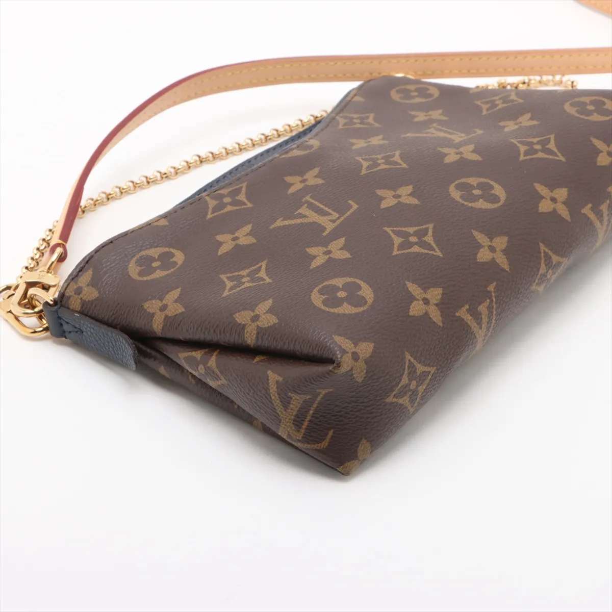 Monogram x Leather Paras Clutch M44058 GI2157 Brown x Navy — view 4