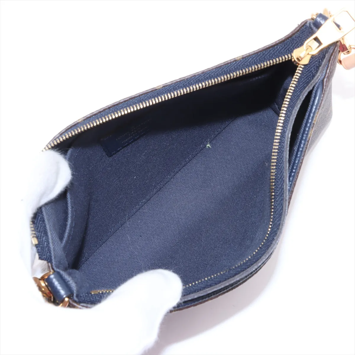 Monogram x Leather Paras Clutch M44058 GI2157 Brown x Navy — view 6