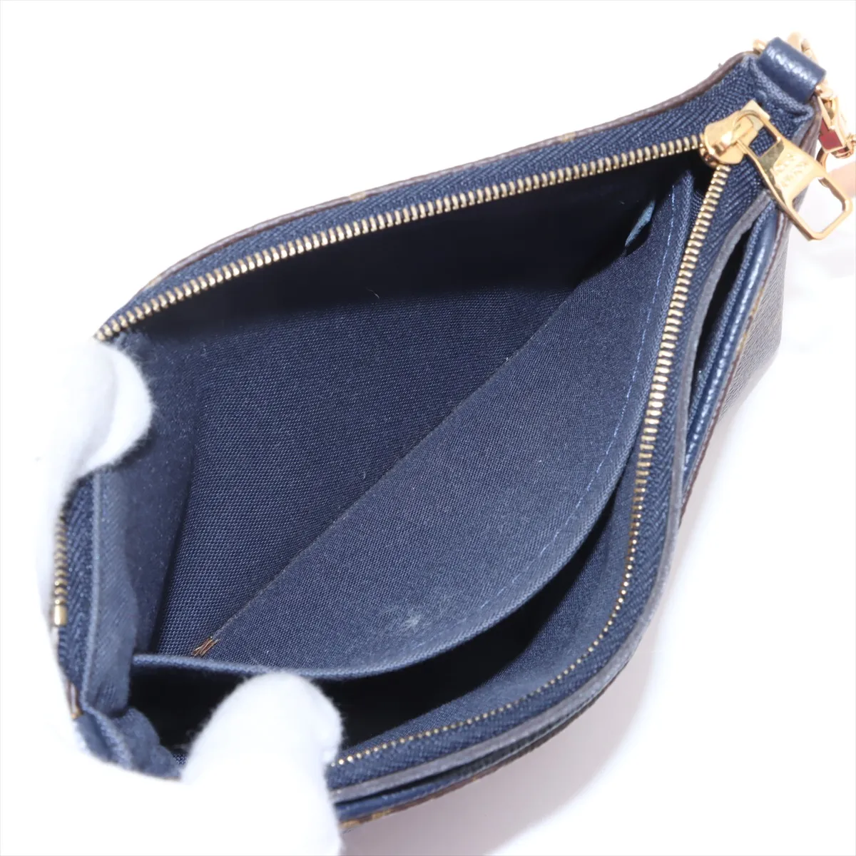 Monogram x Leather Paras Clutch M44058 GI2157 Brown x Navy — view 8