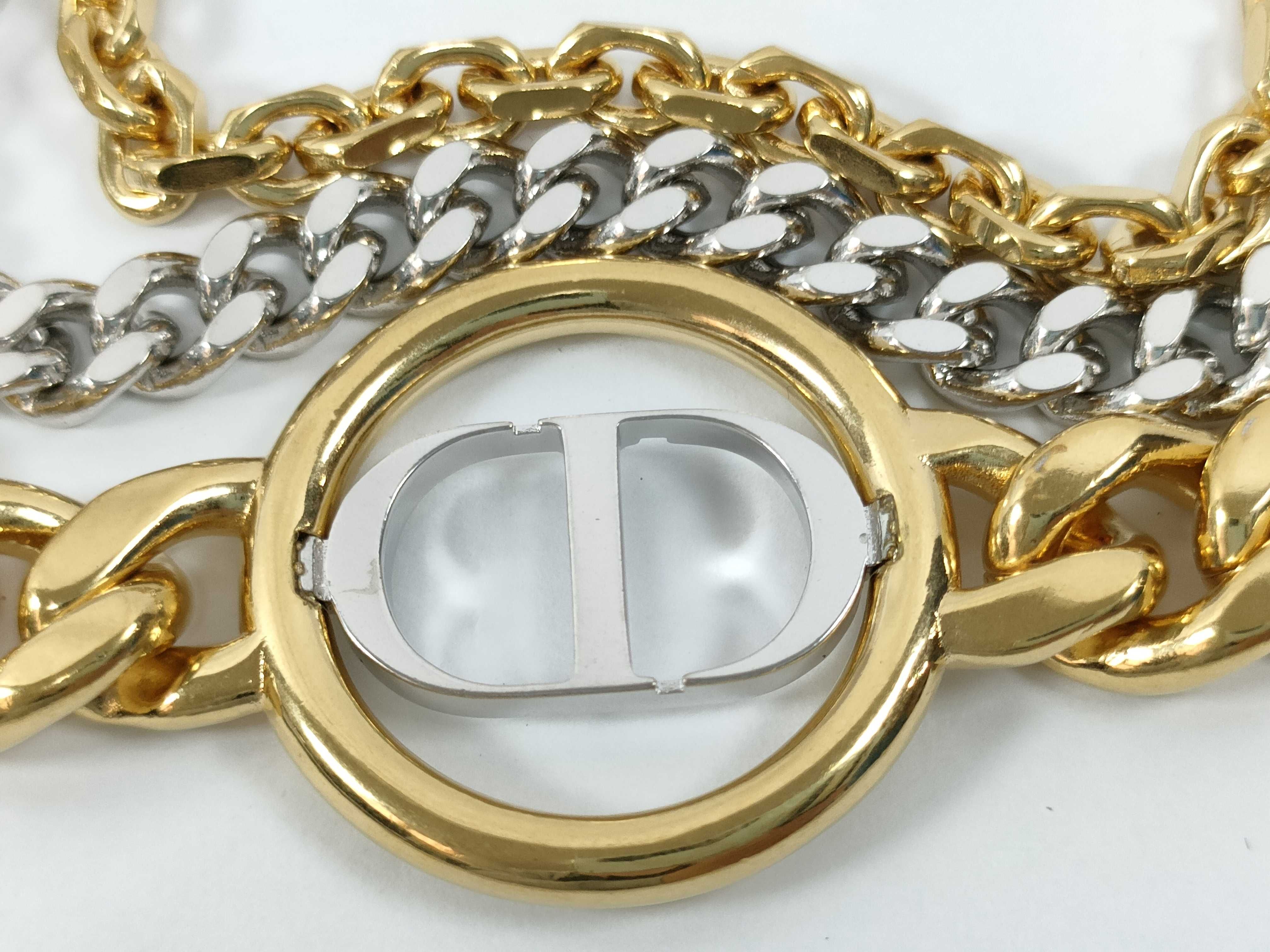 CD Triple Chain Necklace — view 2