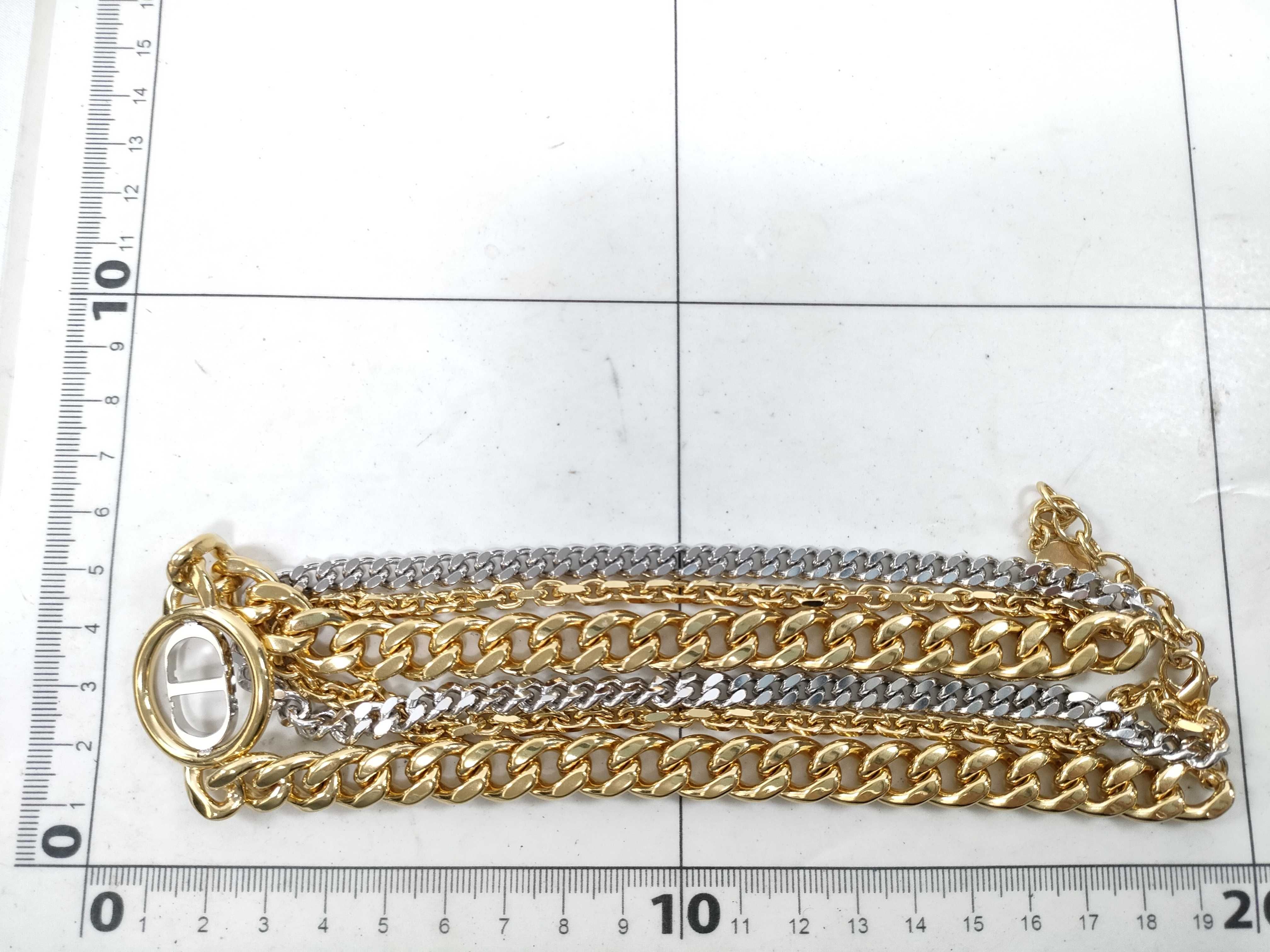 CD Triple Chain Necklace — view 11