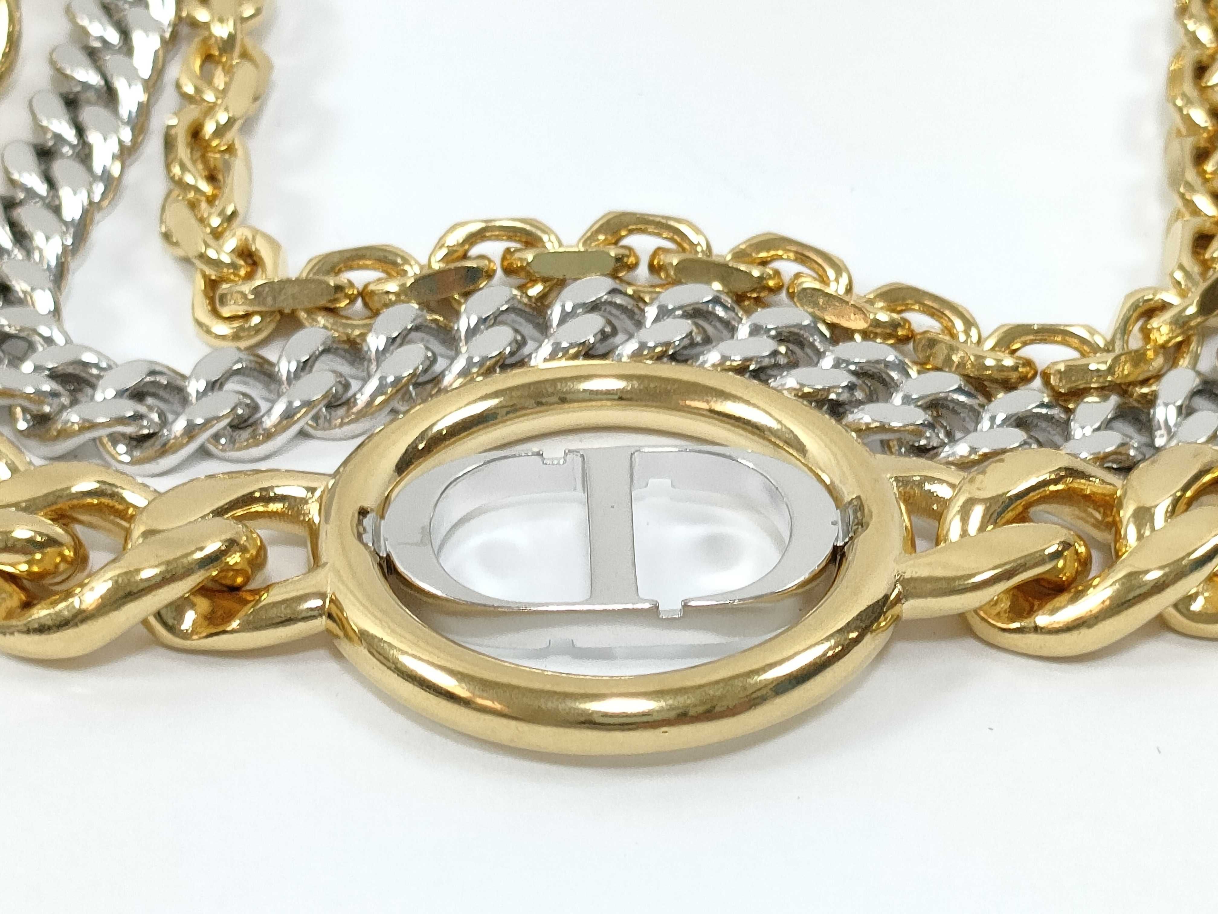 CD Triple Chain Necklace — view 3