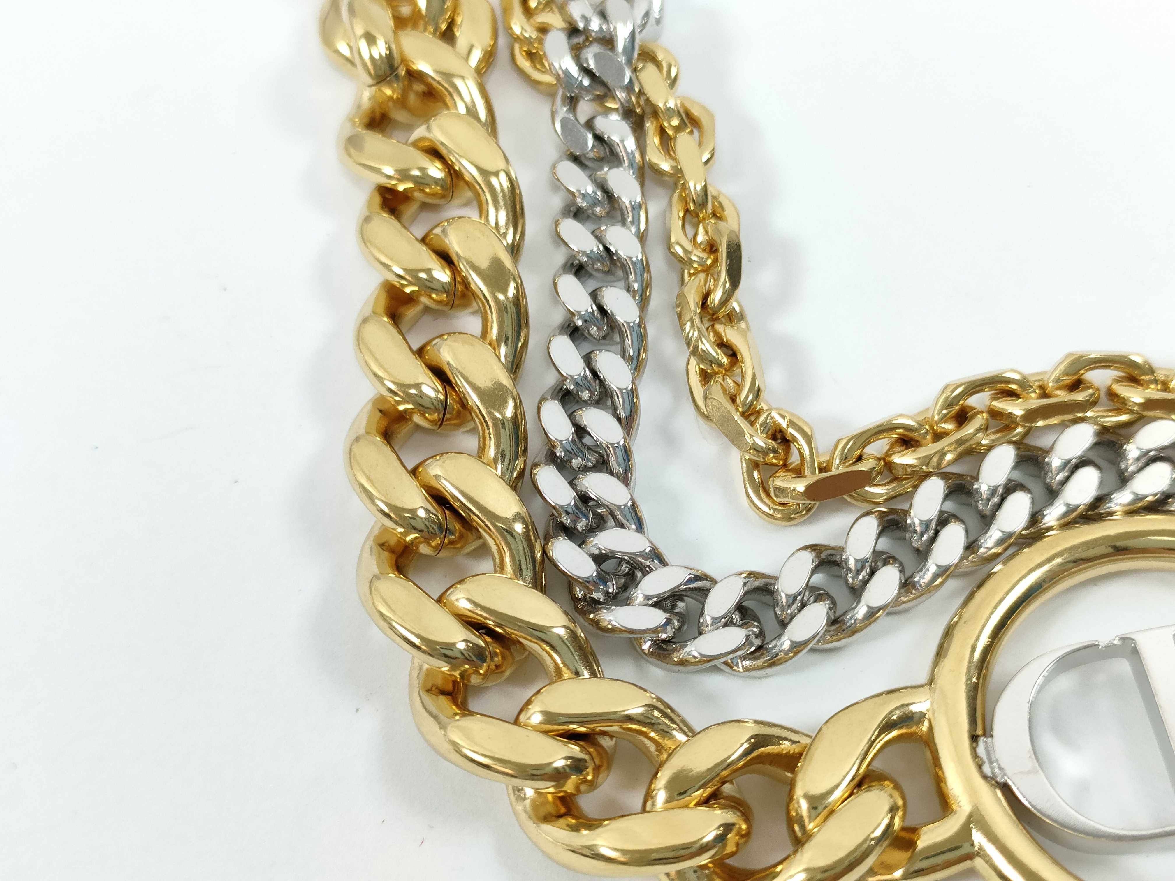 CD Triple Chain Necklace — view 4