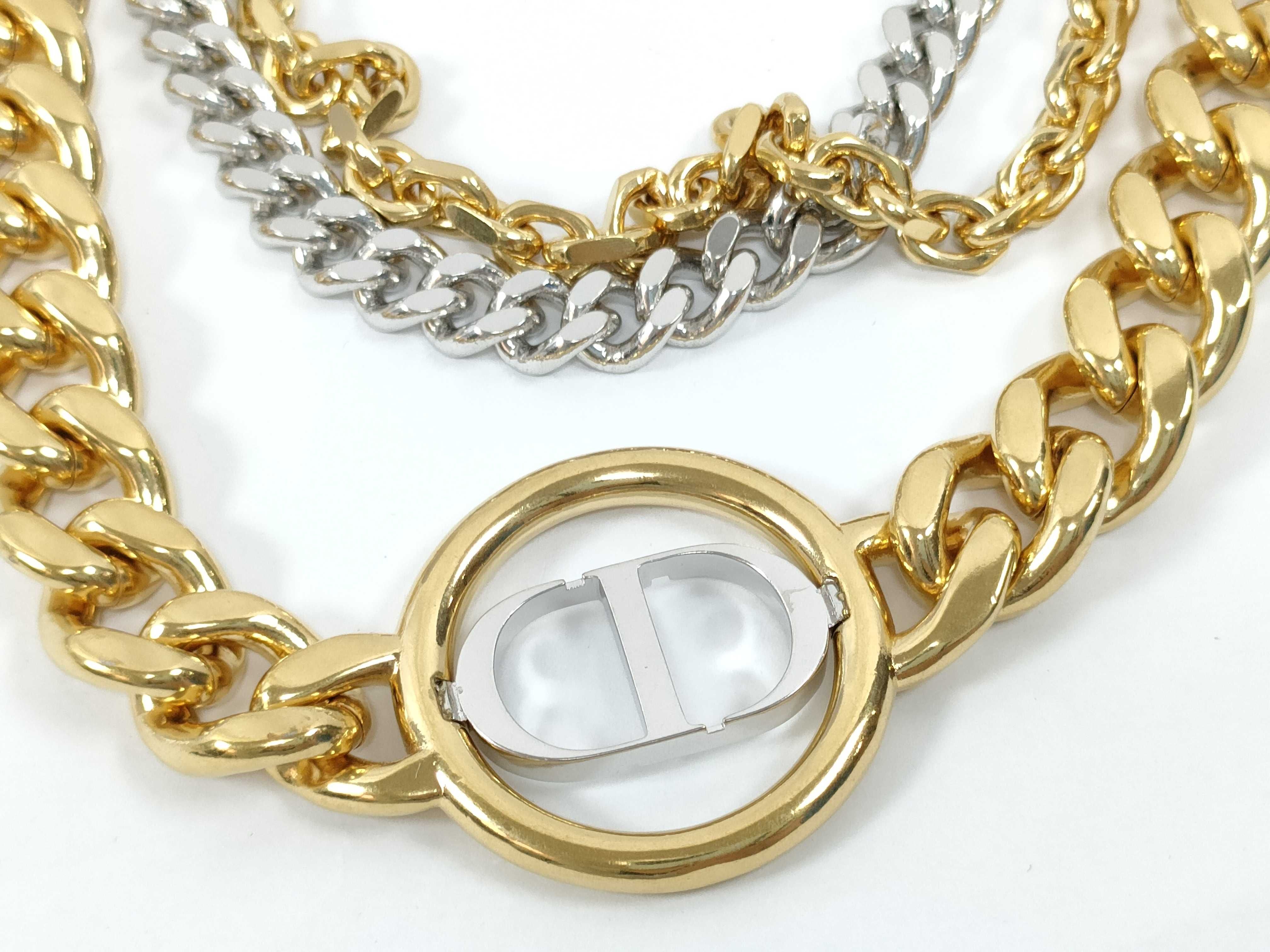 CD Triple Chain Necklace — view 9