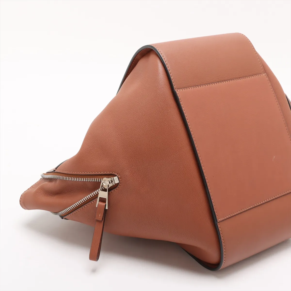Hammock Small Leather 2-Way Handbag, Brown — view 4