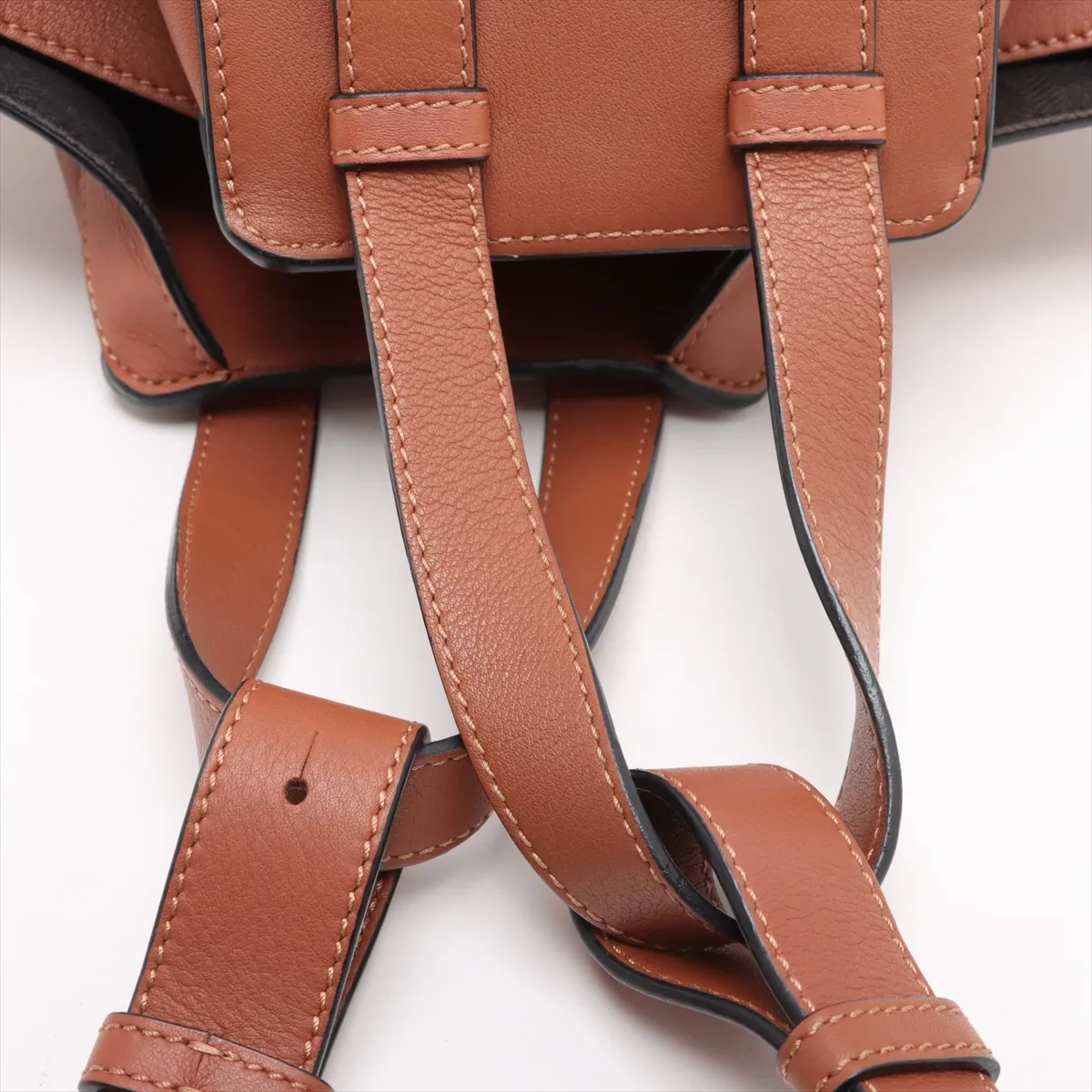 Hammock Small Leather 2-Way Handbag, Brown — view 5
