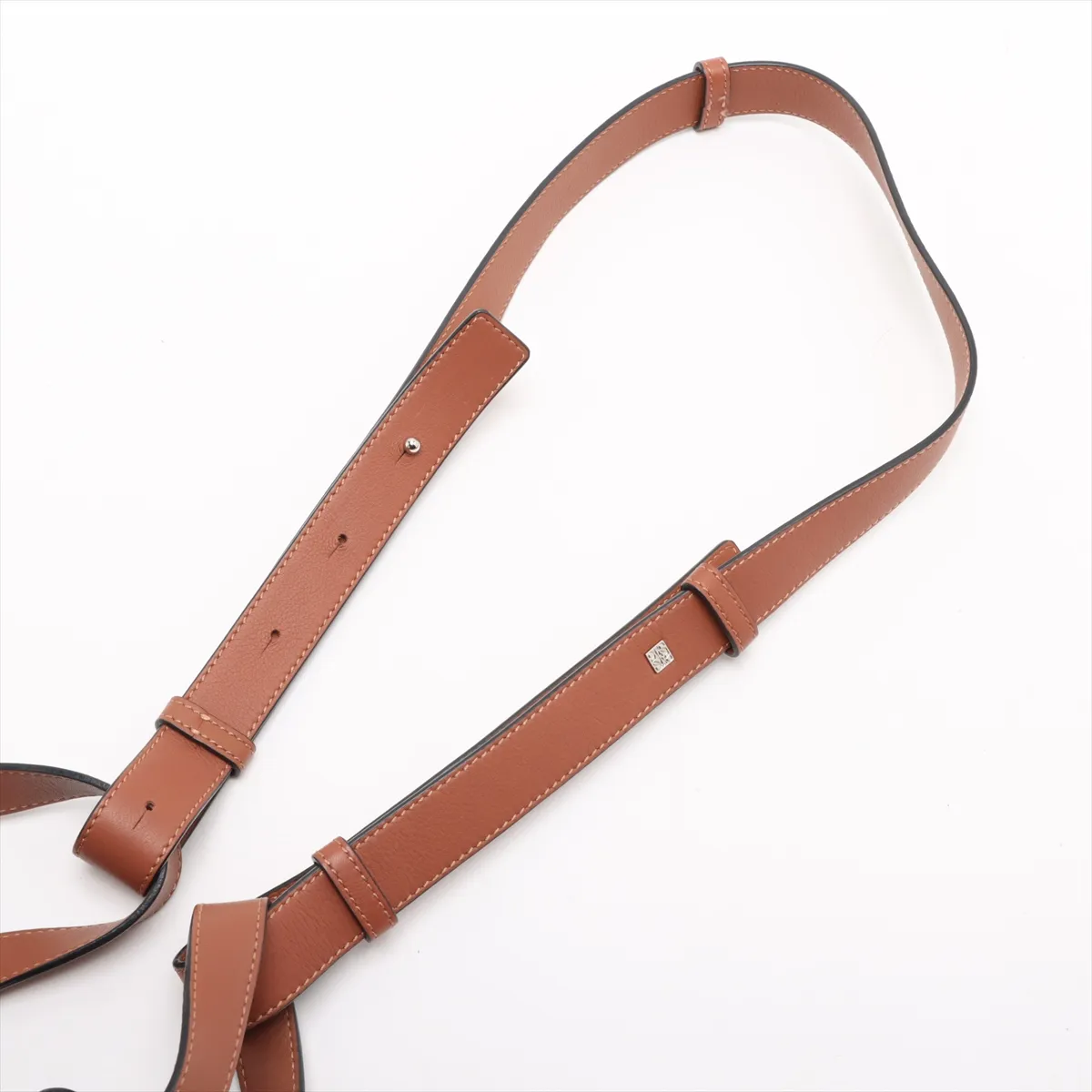 Hammock Small Leather 2-Way Handbag, Brown — view 7