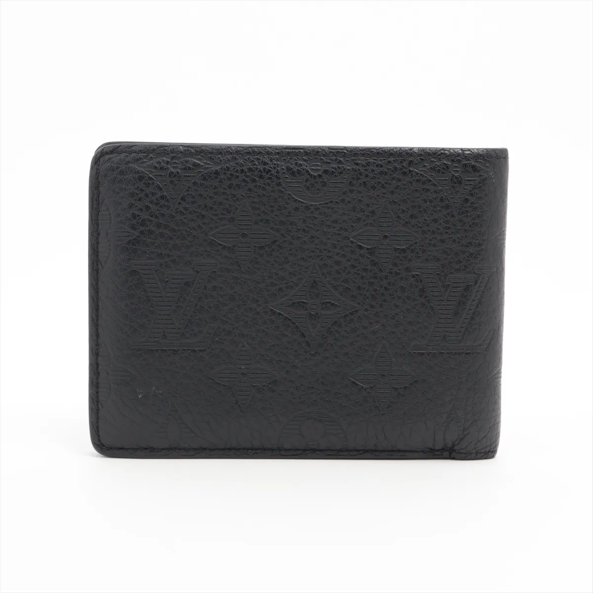 Monogram Shadow Portefeuille Multiple M62901 Noir Compact Wallet with Initial Stamp RFID Reactive — view 2