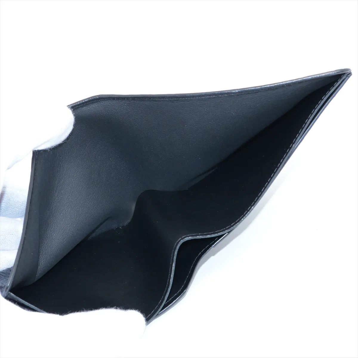Monogram Shadow Portefeuille Multiple M62901 Noir Compact Wallet with Initial Stamp RFID Reactive — view 4