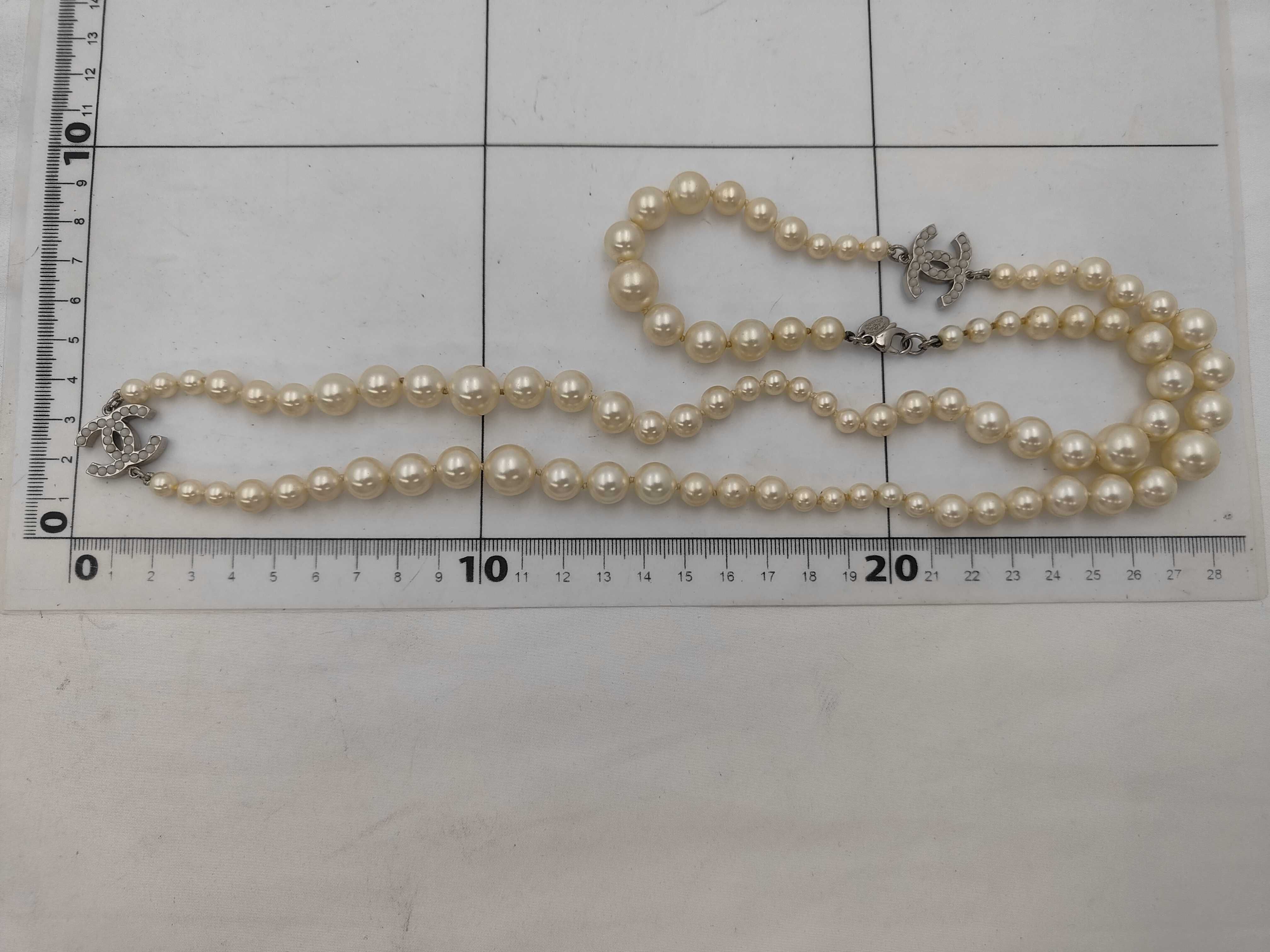 Pearl Long Necklace Coco Mark Necklace — view 5
