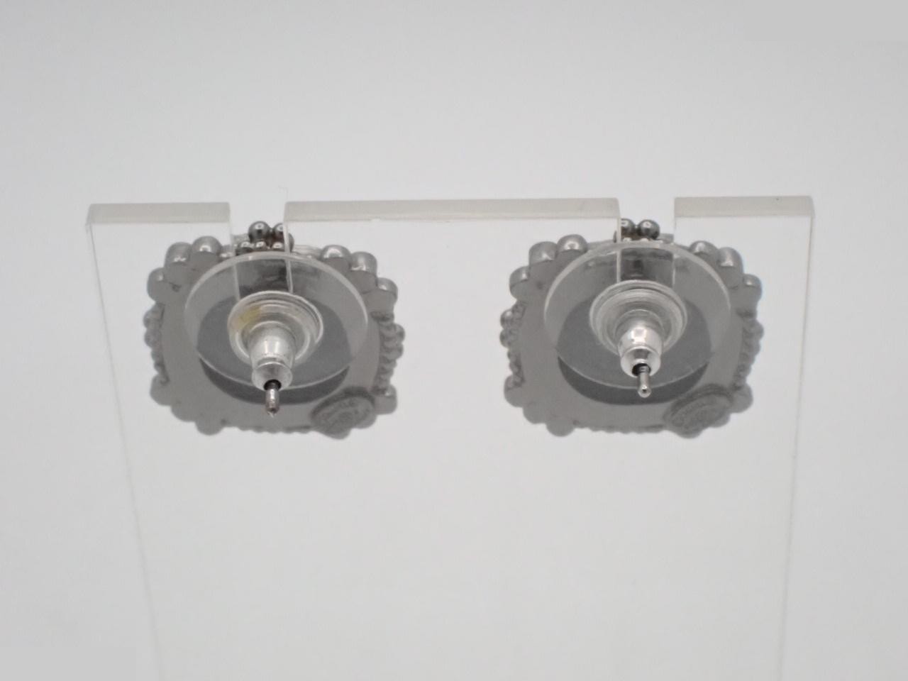 Coco Mark Silver Earrings — view 2