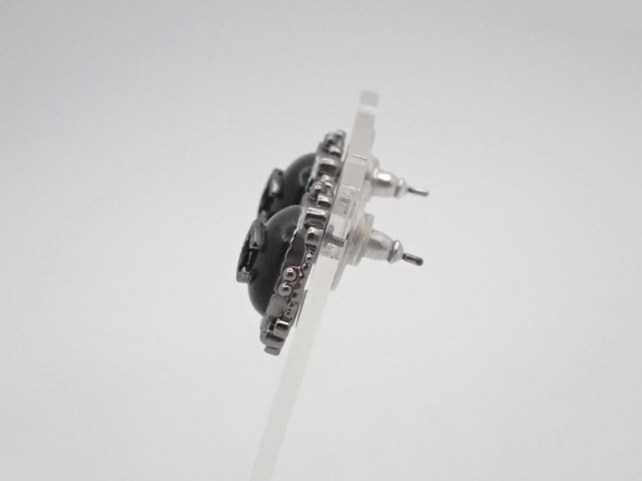 Coco Mark Silver Earrings — view 3