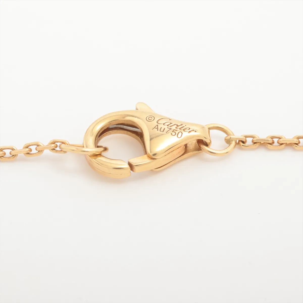 Amulette de Cartier Chrysoprase Diamond Necklace 750 (Yellow Gold) 3.2g BXX930 — view 4