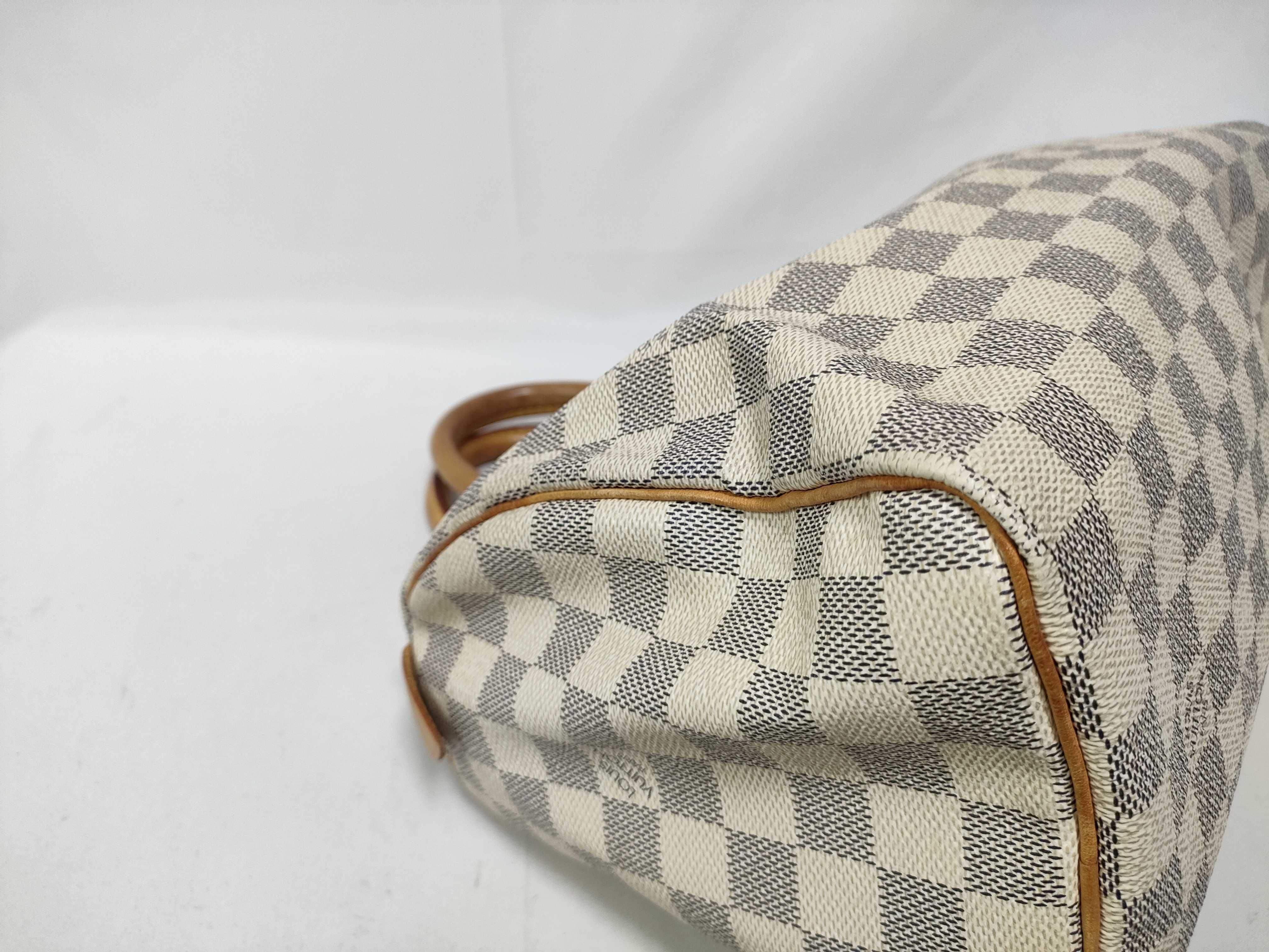 Damier Azur Speedy 25 N41534 SP3027 White Handbag — view 4