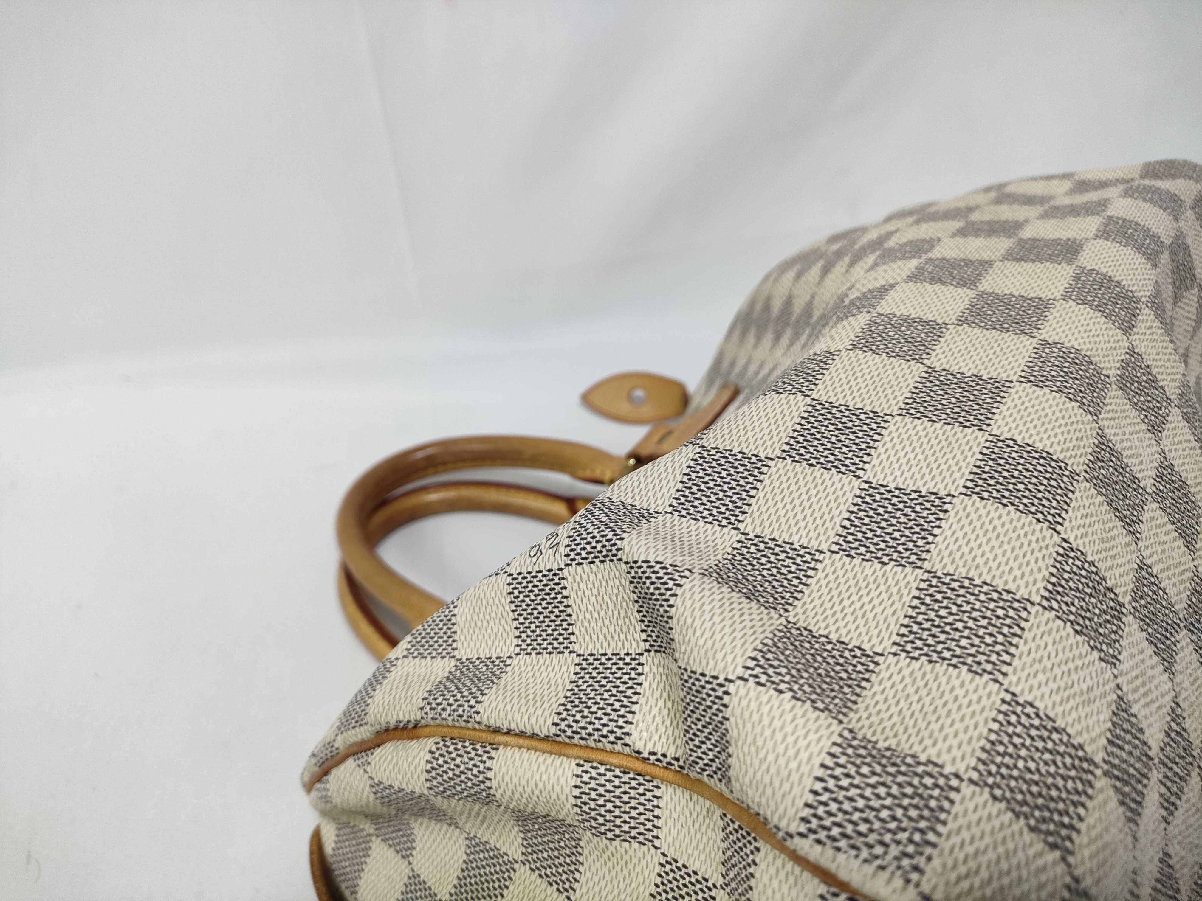 Damier Azur Speedy 25 N41534 SP3027 White Handbag — view 5