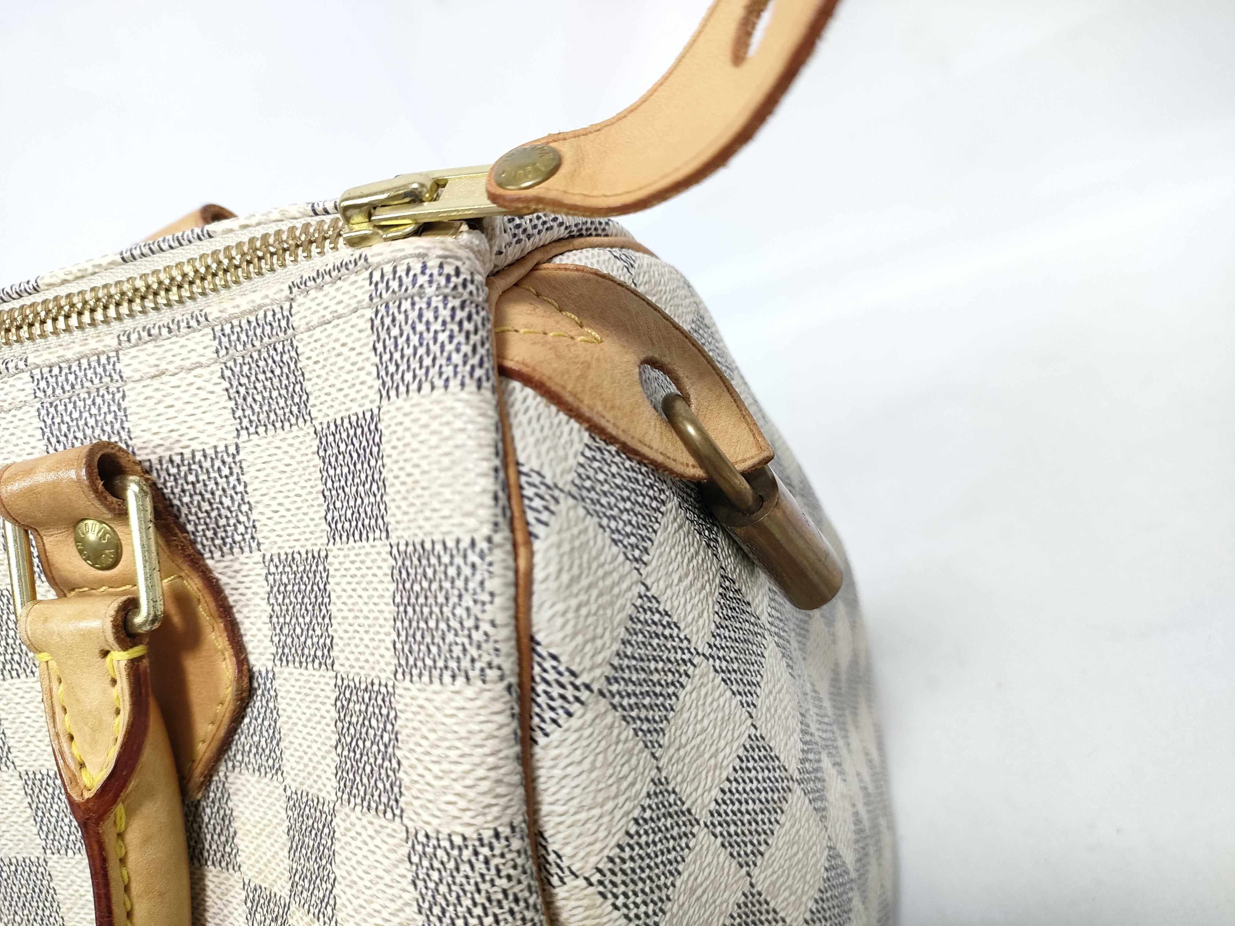Damier Azur Speedy 25 N41534 SP3027 White Handbag — view 7