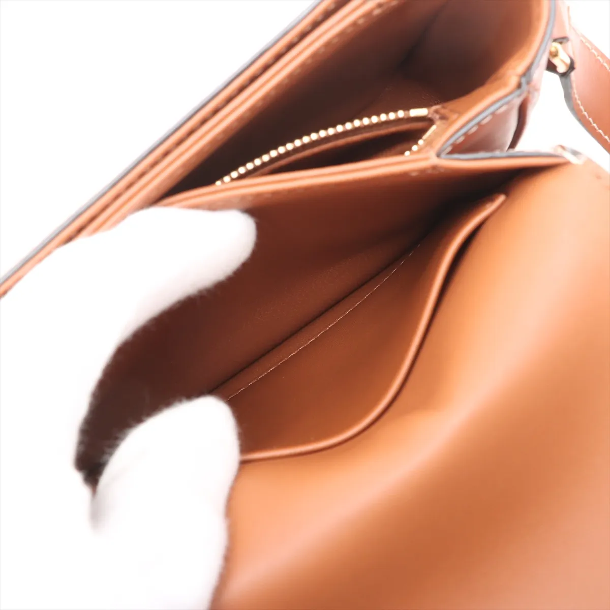 Triomphe Teen PVC x Leather Shoulder Bag White x Brown — view 9