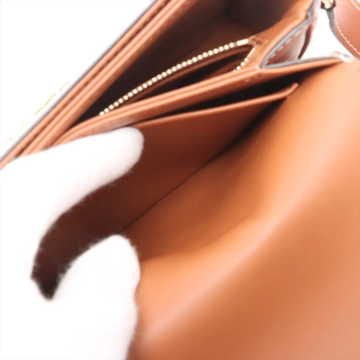 Triomphe Teen PVC x Leather Shoulder Bag White x Brown — view 10