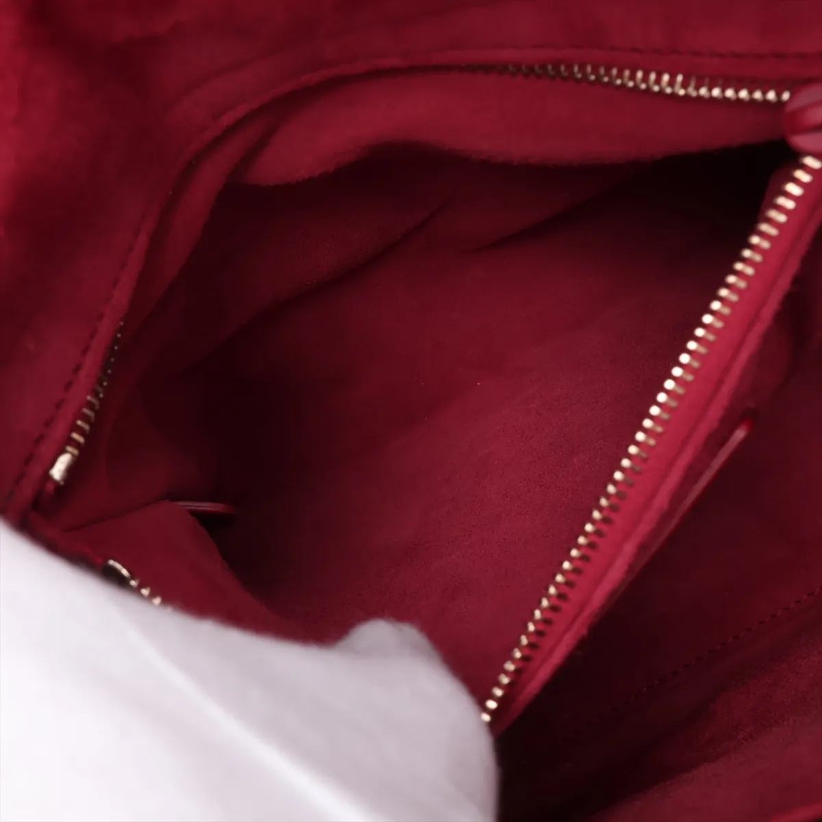 Cannage Lady Dior Leather 2-Way Handbag, Red — view 9