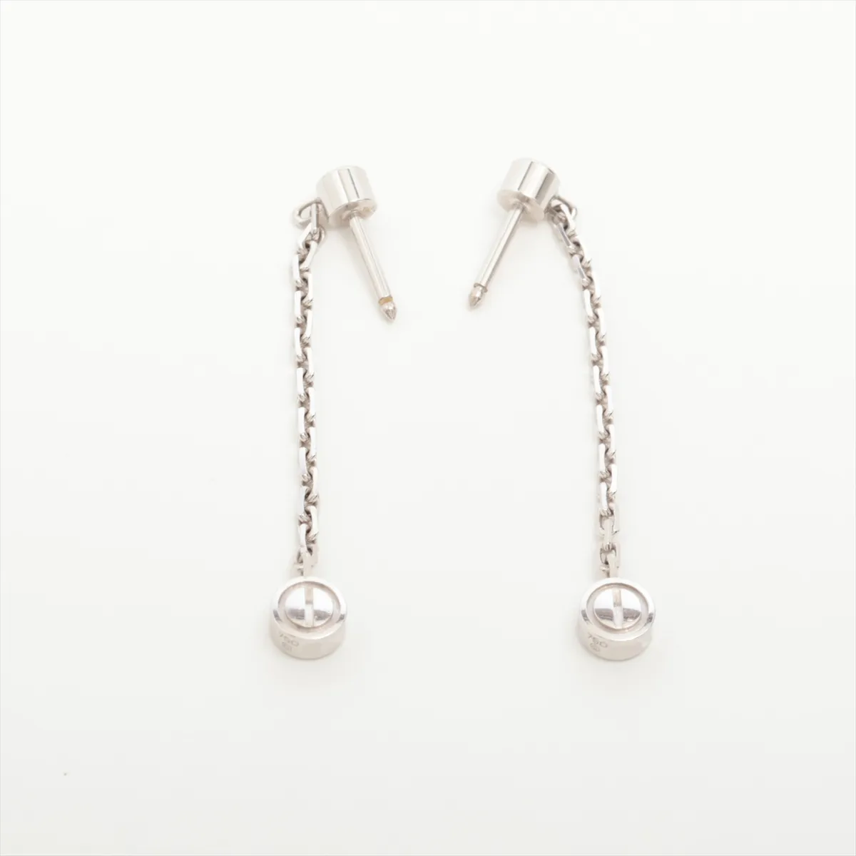 Love Diamond Earrings, 750 (WG), 2.9g, NT6397, without backing. — view 2