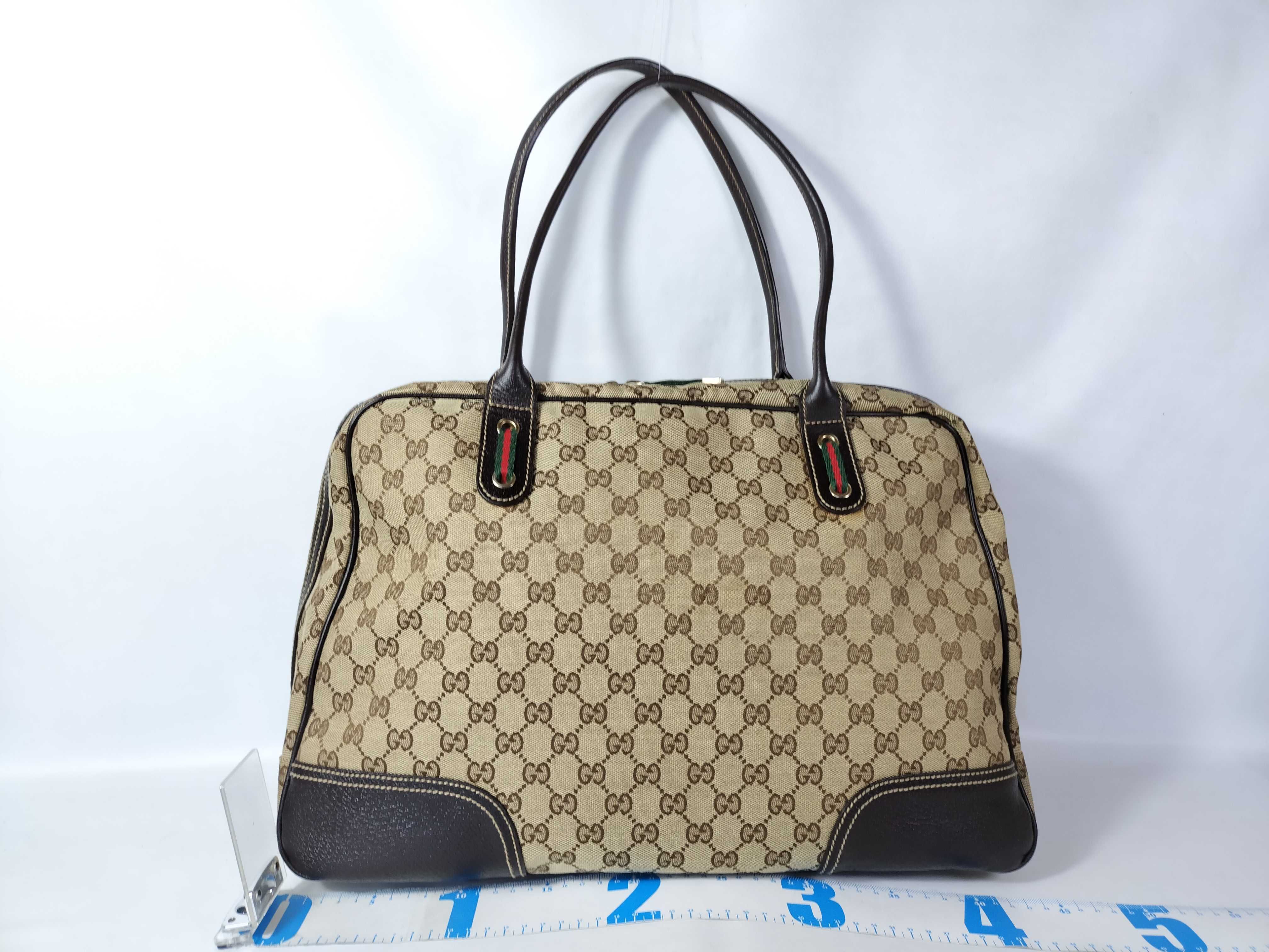 GG Canvas Princy Boston Bag 162881 Beige/Brown W45cm Handbag — view 2