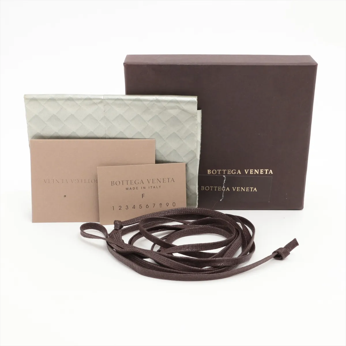 Intrecciato Leather Card Case Black — view 11