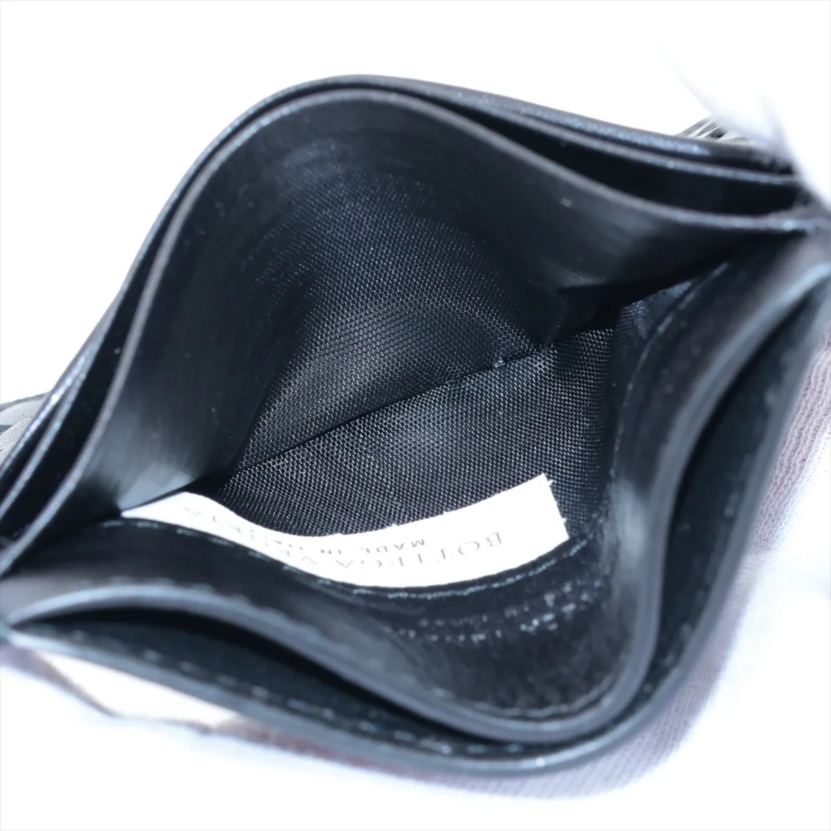 Intrecciato Leather Card Case Black — view 5