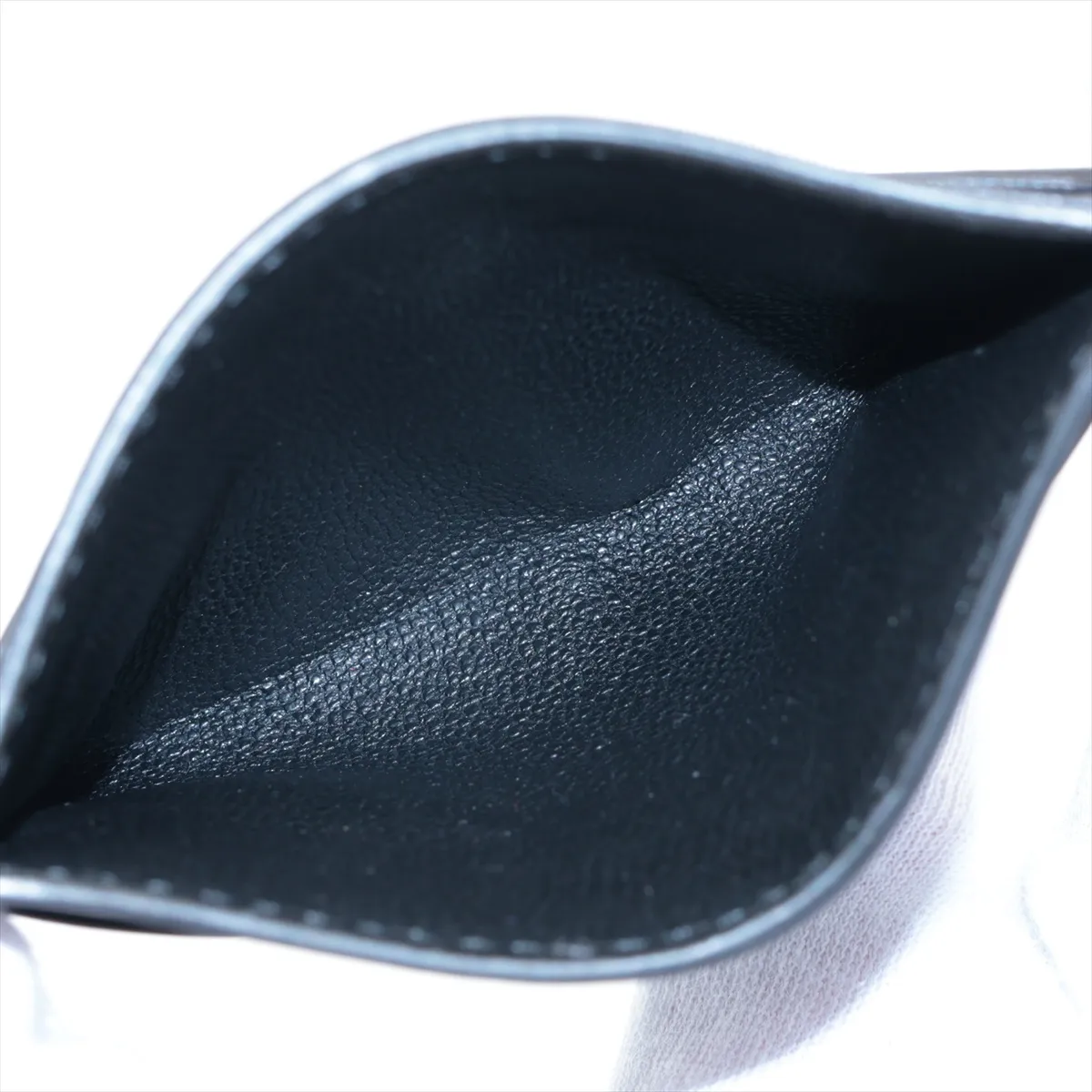 Intrecciato Leather Card Case Black — view 6