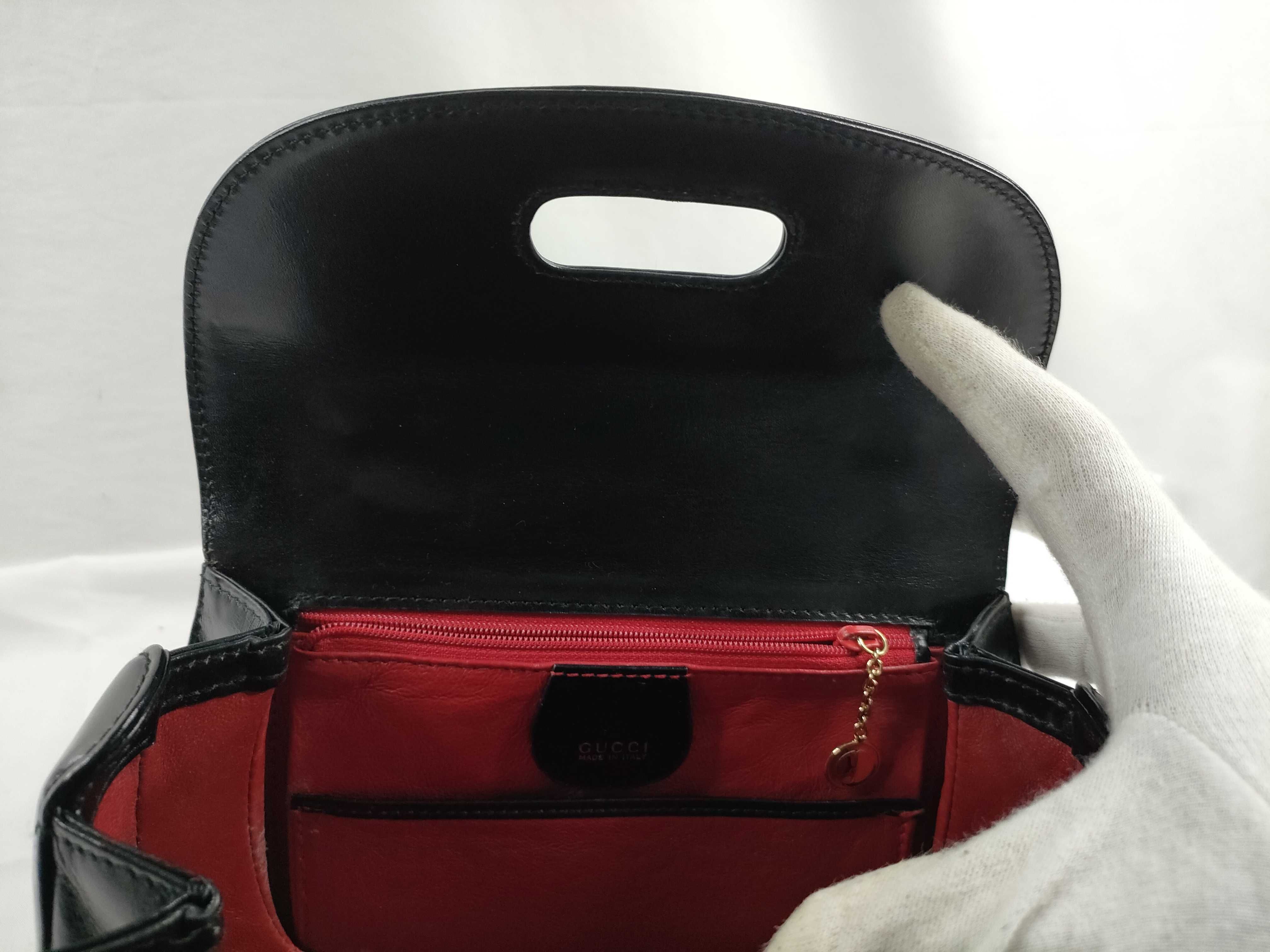 Bamboo Handbag, Turnlock Leather, Black Handbag — view 9