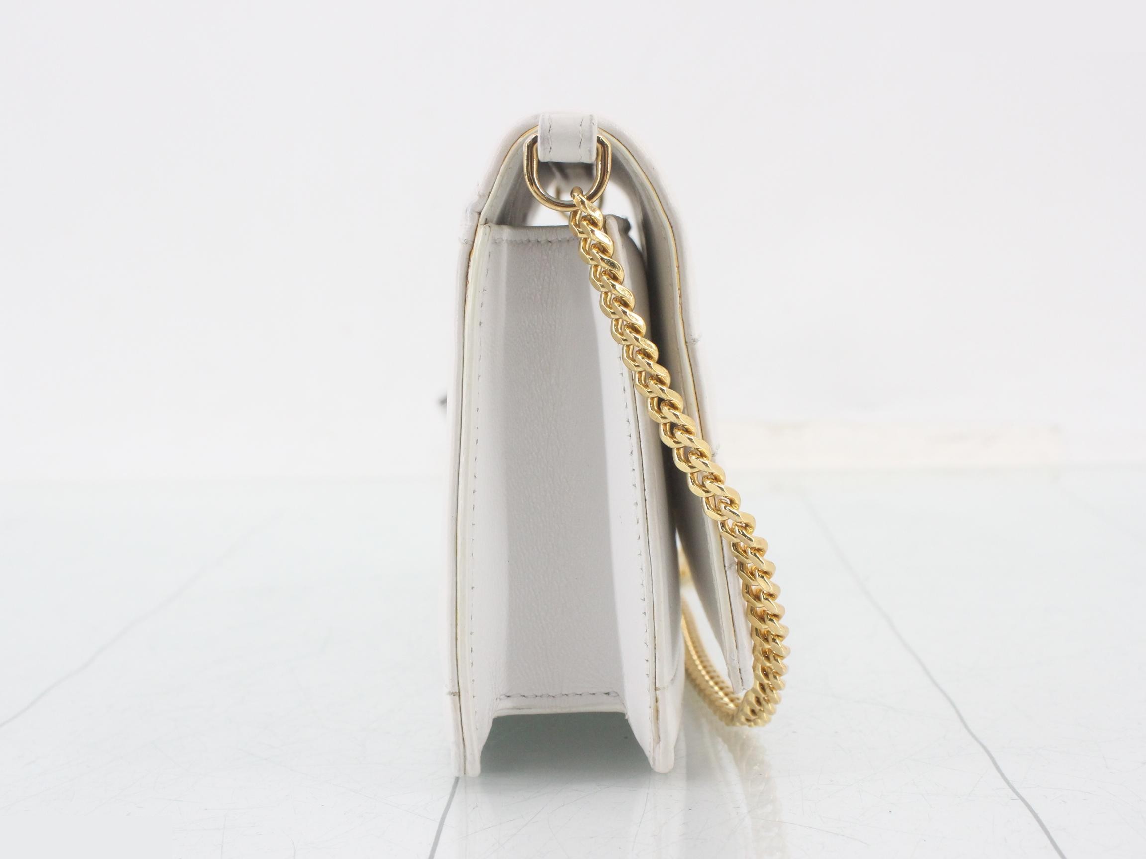 Quilted leather TB logo roller chain — view 4
