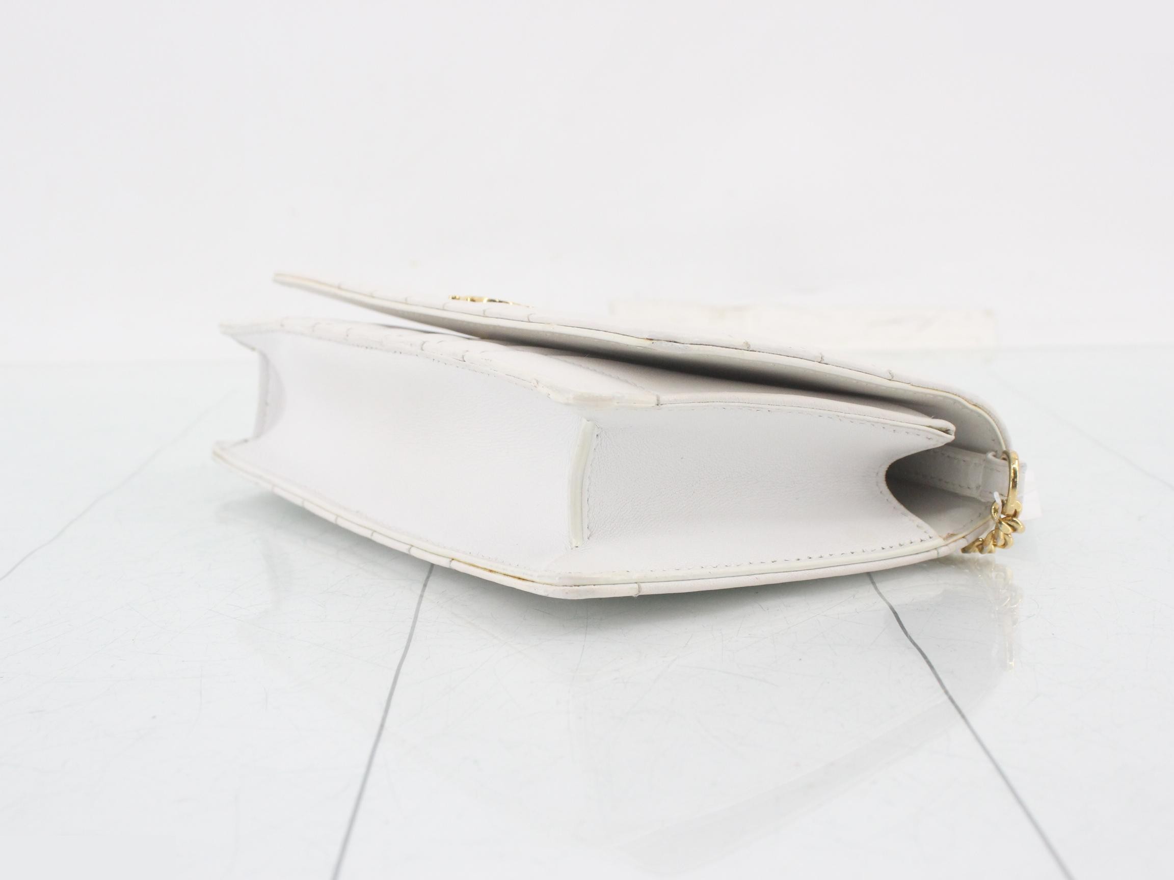 Quilted leather TB logo roller chain — view 6